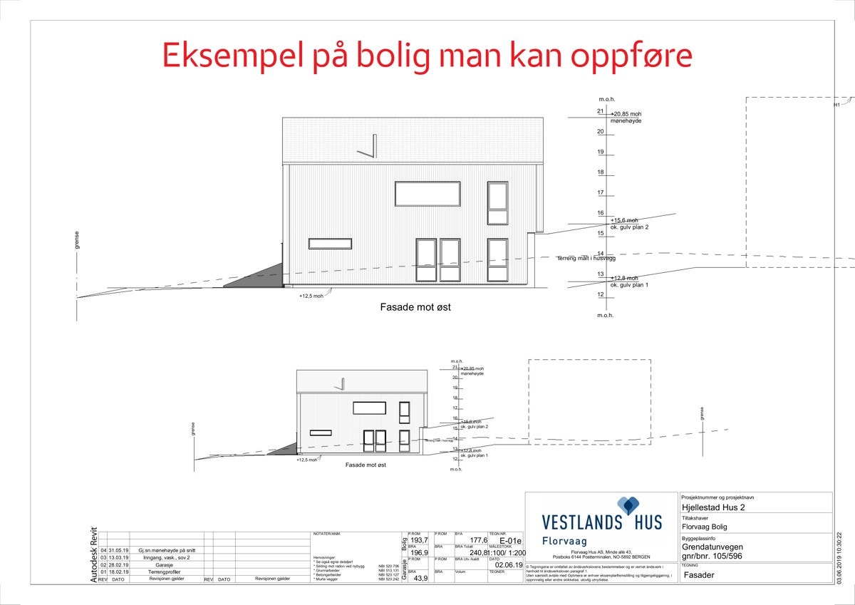 Eksempel på enebolig man kan bygge Grendatunvegen 1 A Galleribilde