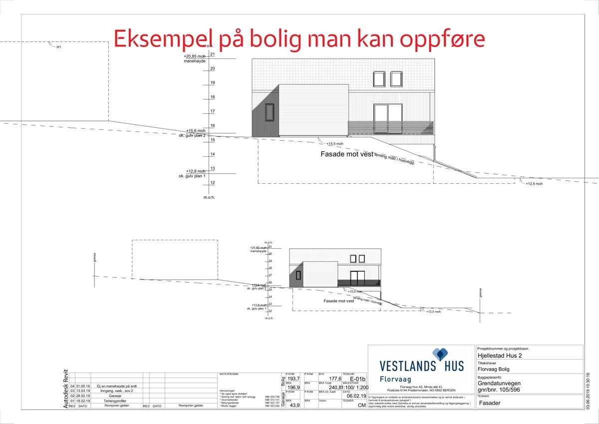 Eksempel på enebolig man kan bygge Grendatunvegen 1 A Galleribilde