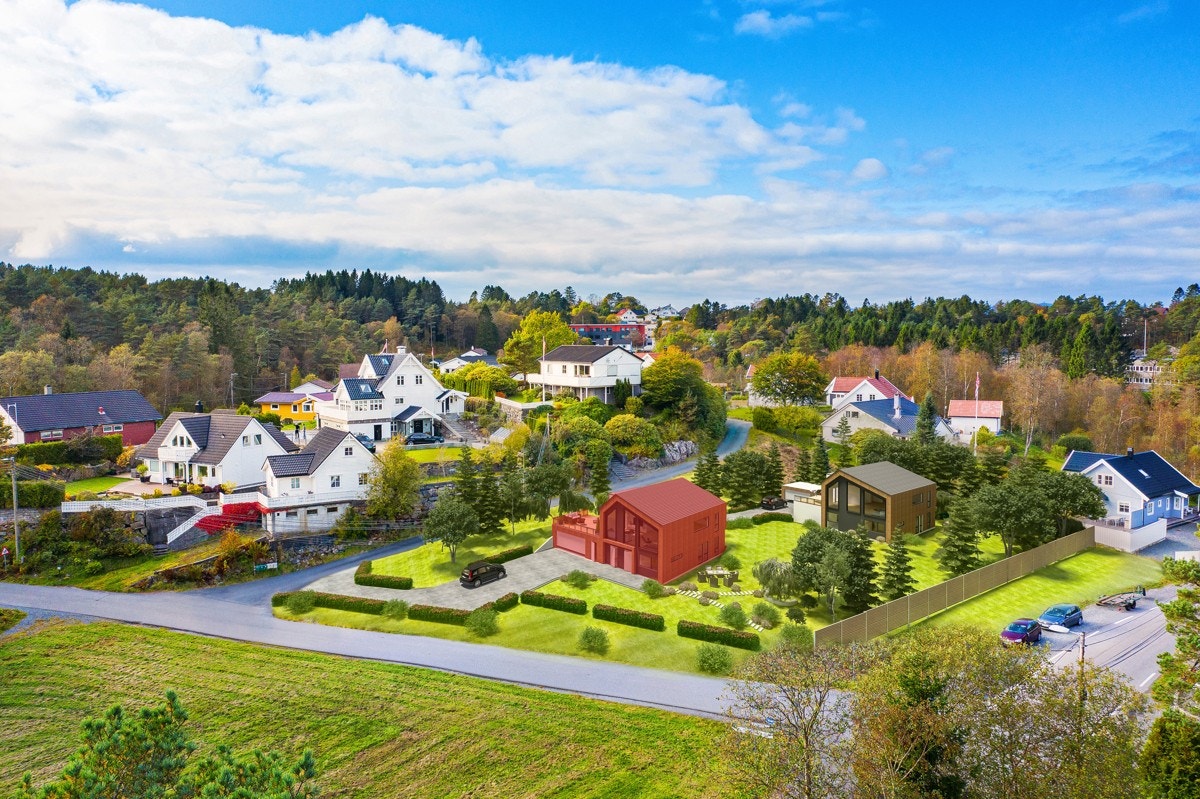 Tomten hadde tidligere rammetillatelse for enebolig. Dette har p.t. gått ut. Galleribilde