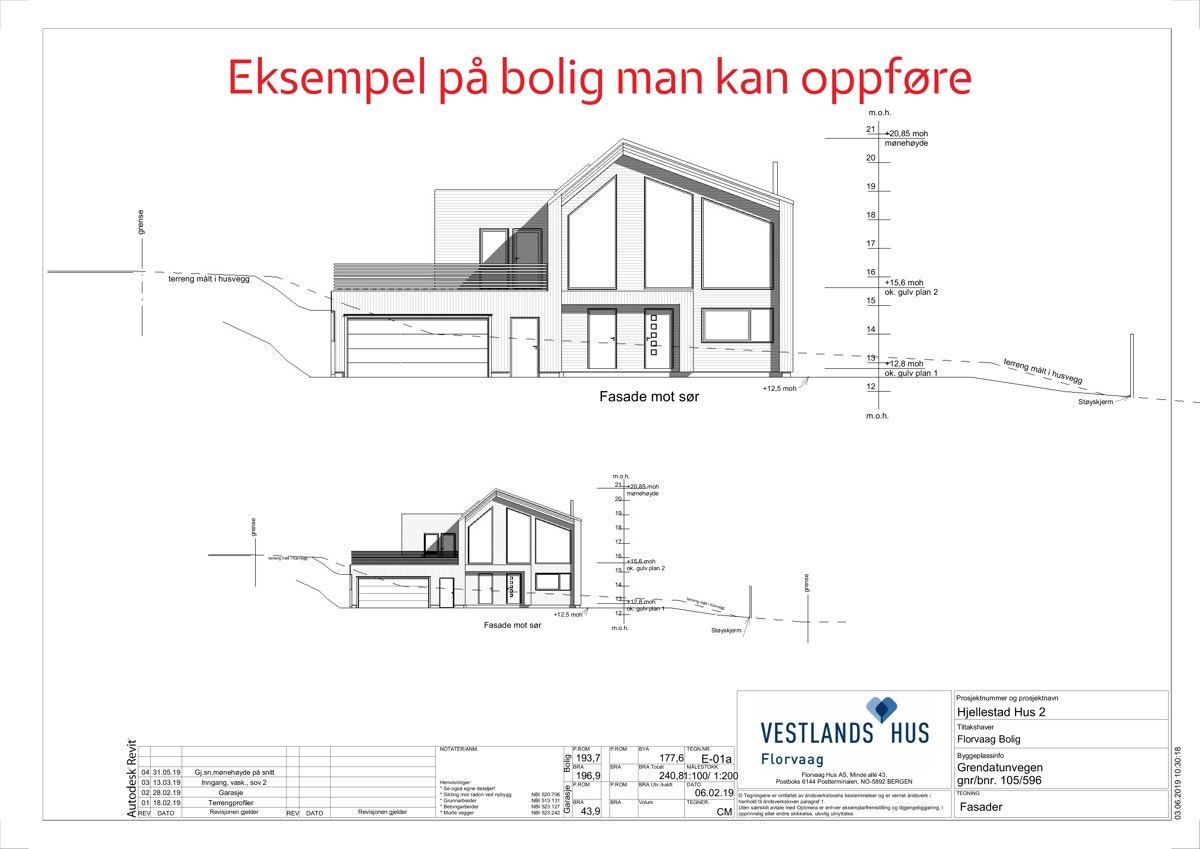Eksempel på enebolig man kan bygge Grendatunvegen 1 A Galleribilde