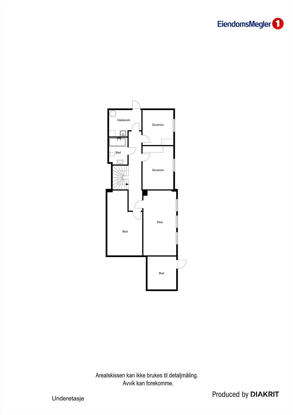 Plantegning underetasje. Galleribilde