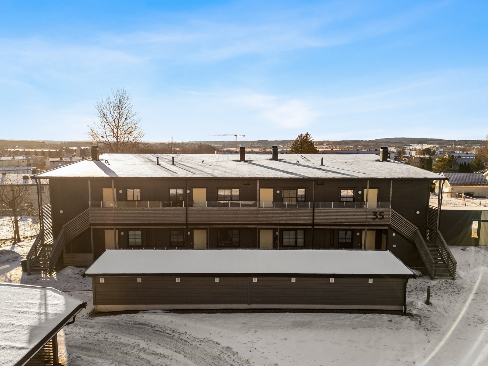 Bygget har en moderne arkitektur. Galleribilde