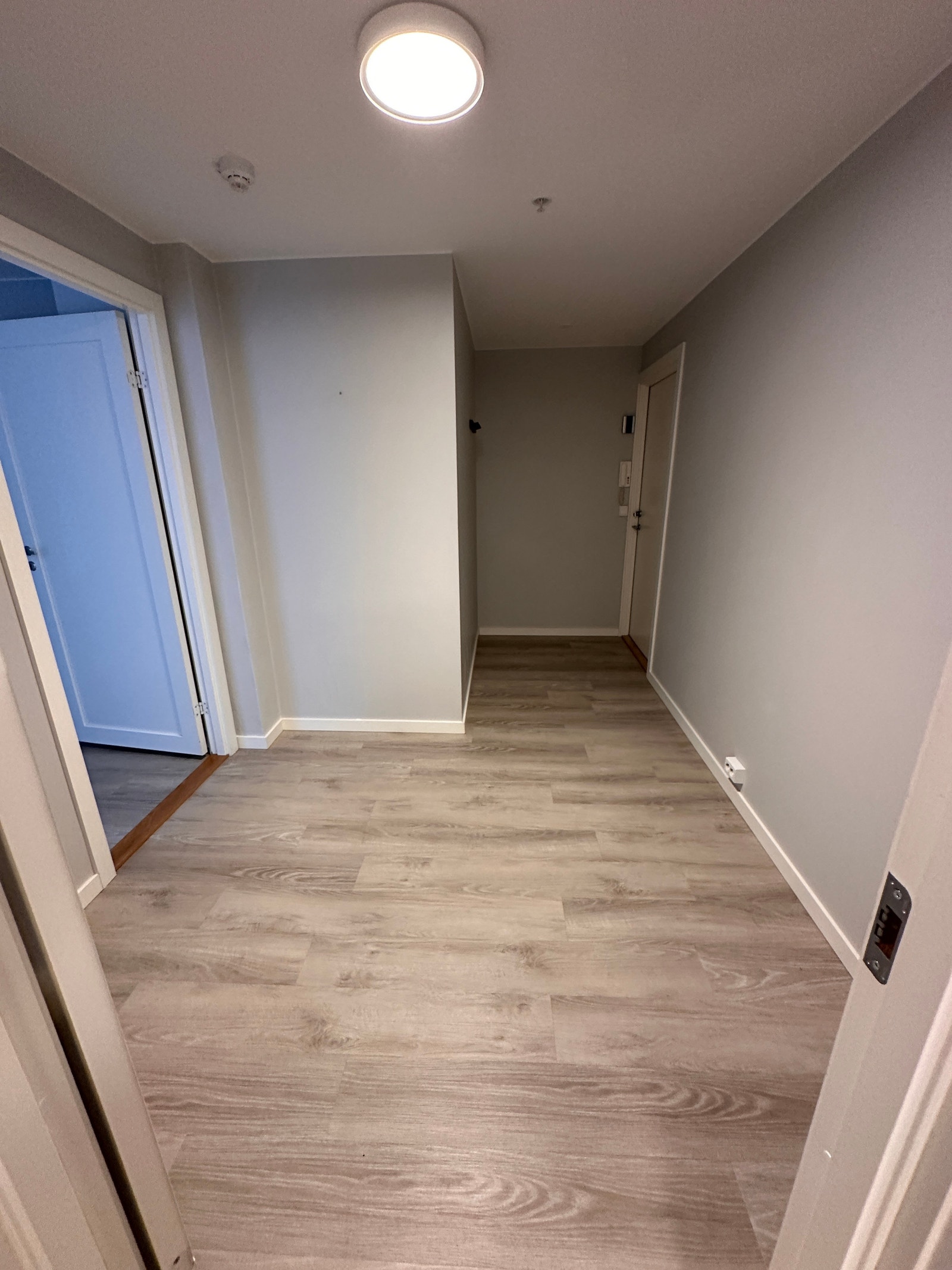 Entre som er stor og romslig. God plass til oppbevaring. Skap og annet. Galleribilde