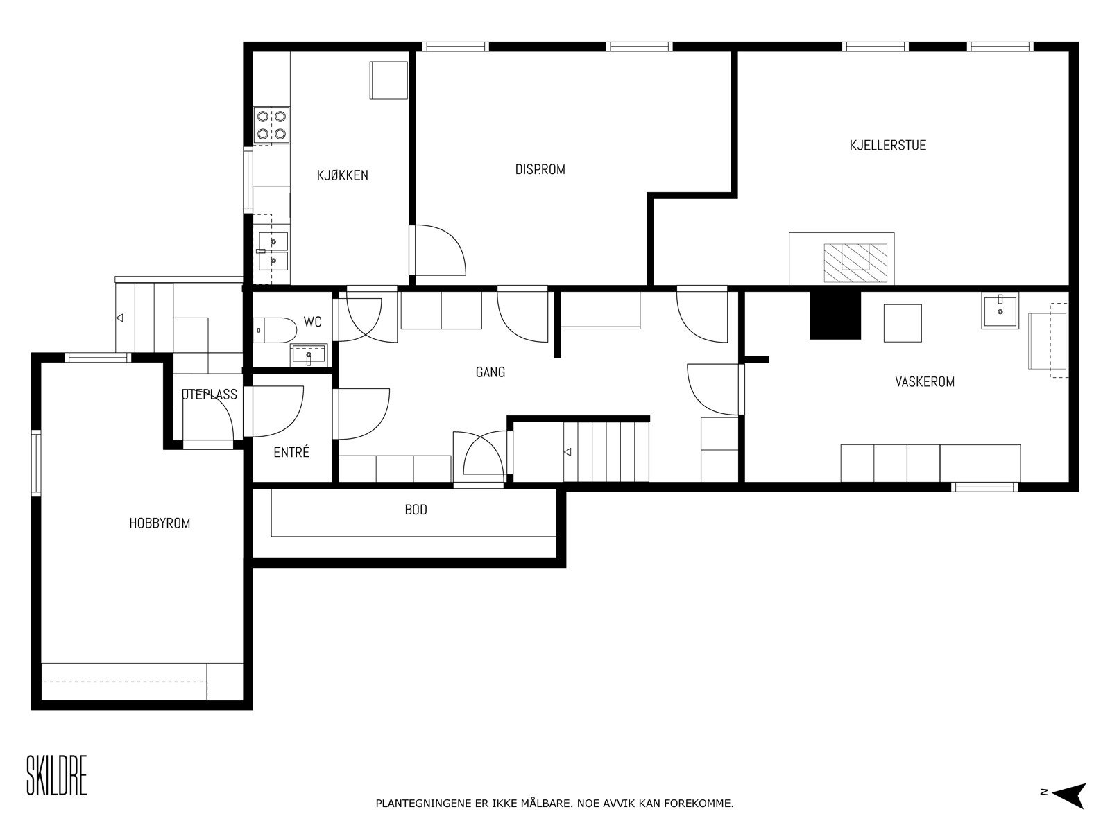 Plantegning underetasje Galleribilde