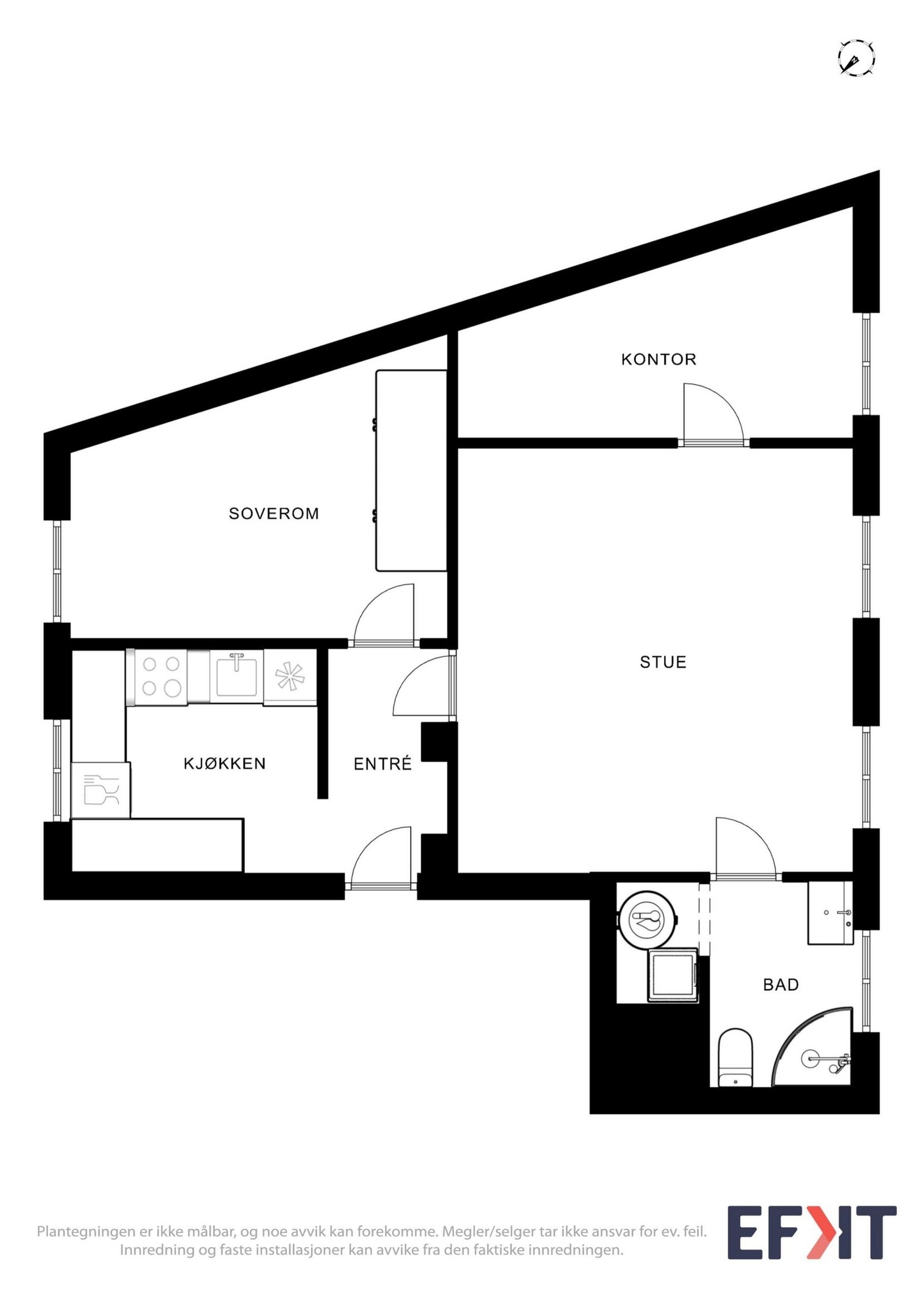 Kjøkken kan flyttes ut i stue, mulighet for peis i stue. Galleribilde