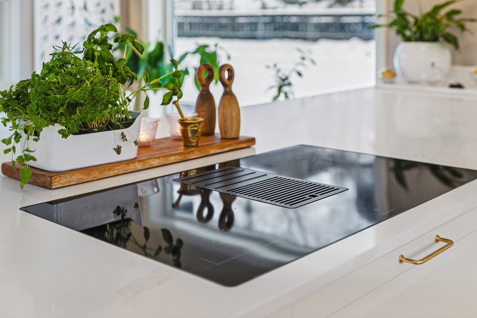 Detalj, avtekk i koketopp. Galleribilde