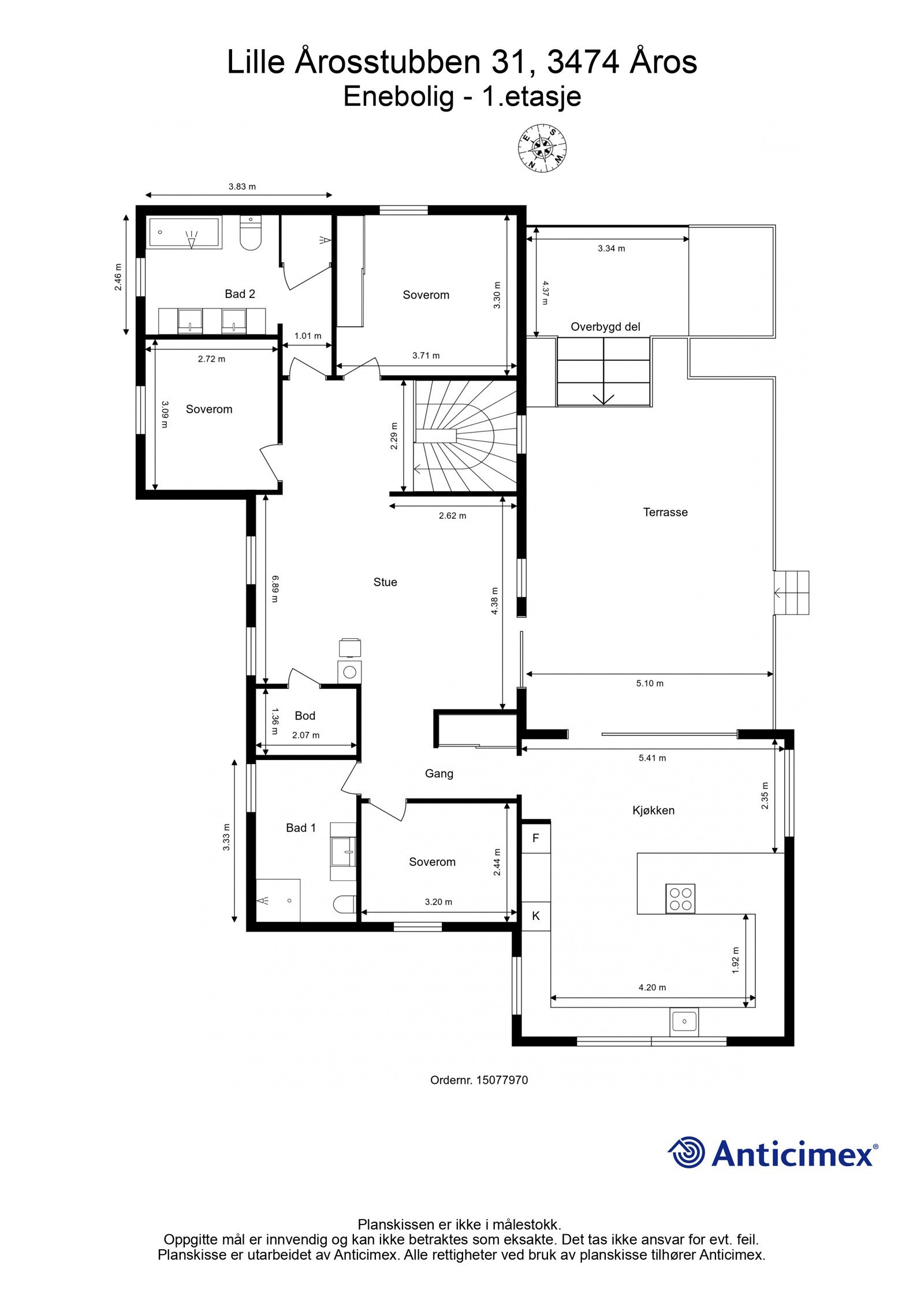 Plantegning - 1.etasje Galleribilde