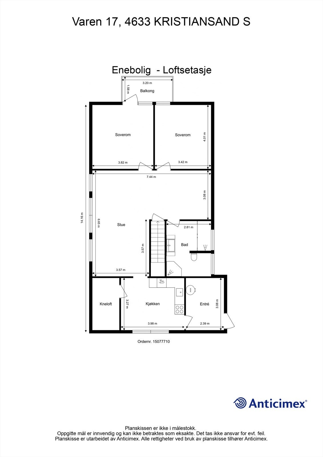 Plantegning - Loftsetasje Galleribilde