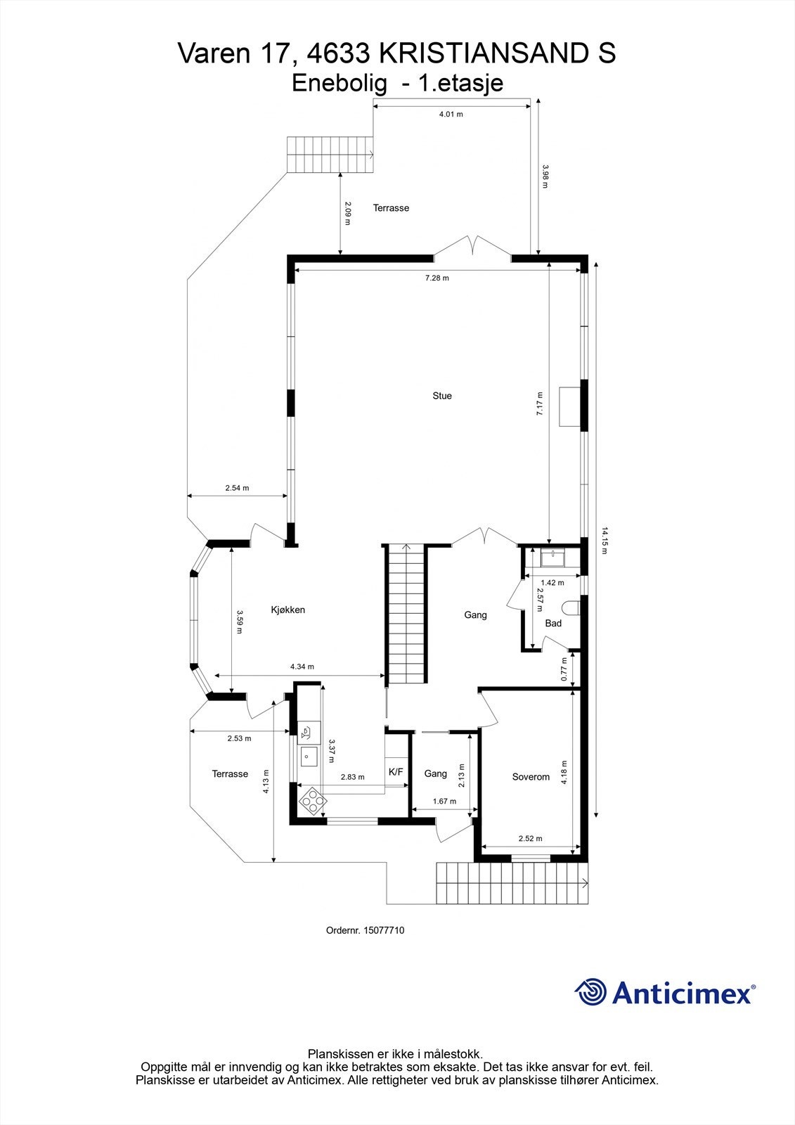 Plantegning - 1.etasje Galleribilde
