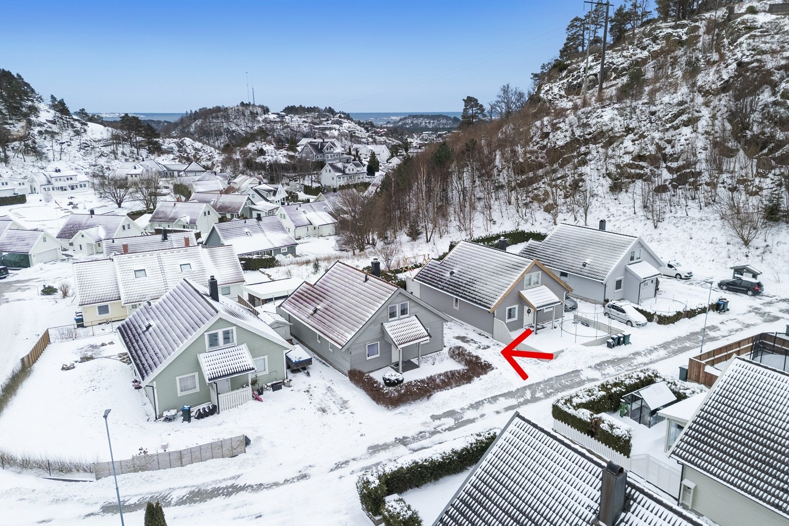 Fin og tilbaketrukken beliggenhet. Galleribilde