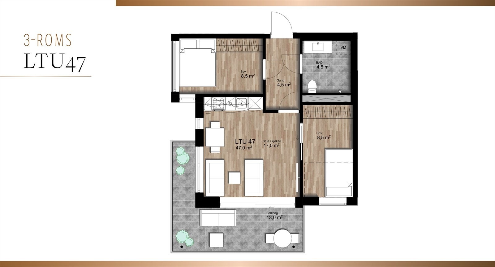 Planskisse 4. etasje Galleribilde