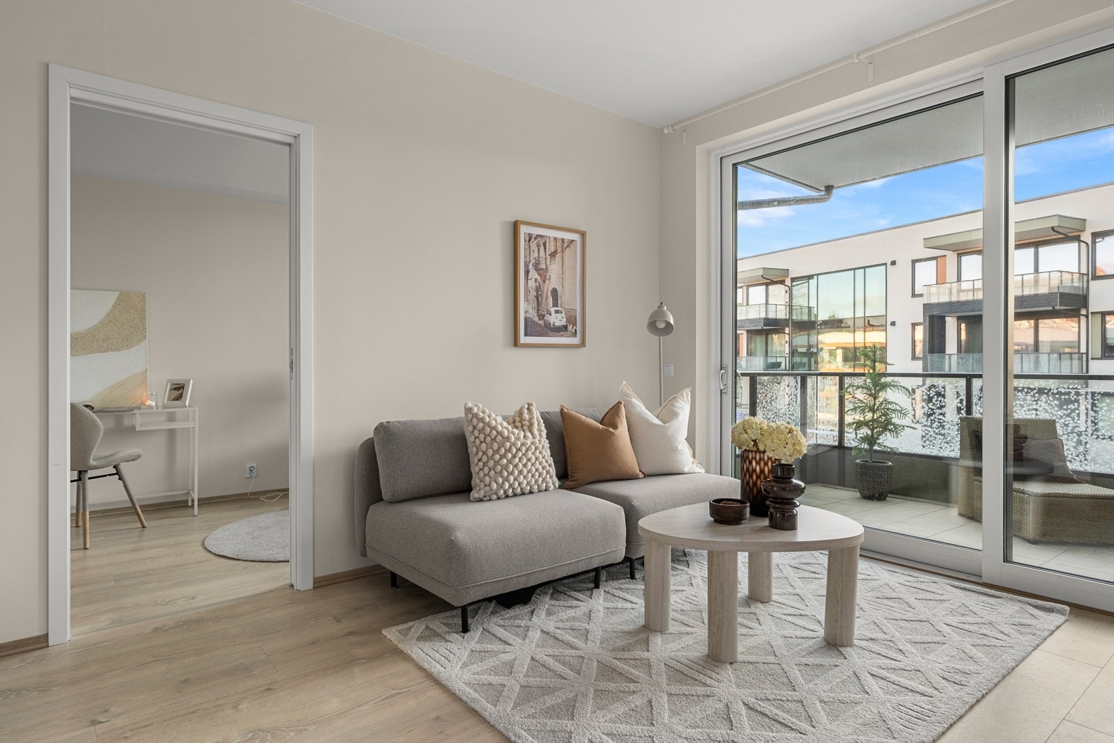 Det første soverommet finner du i tilknytning til stuen Galleribilde