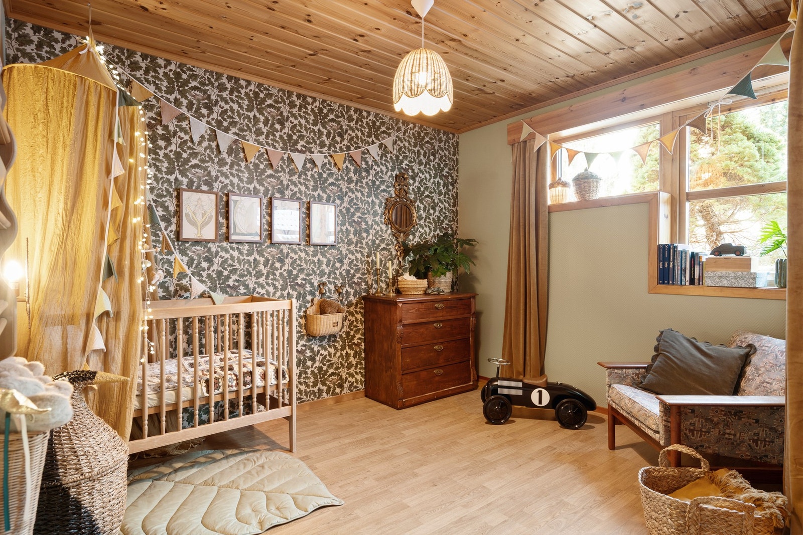 Soverom innredet som barnerom. Galleribilde