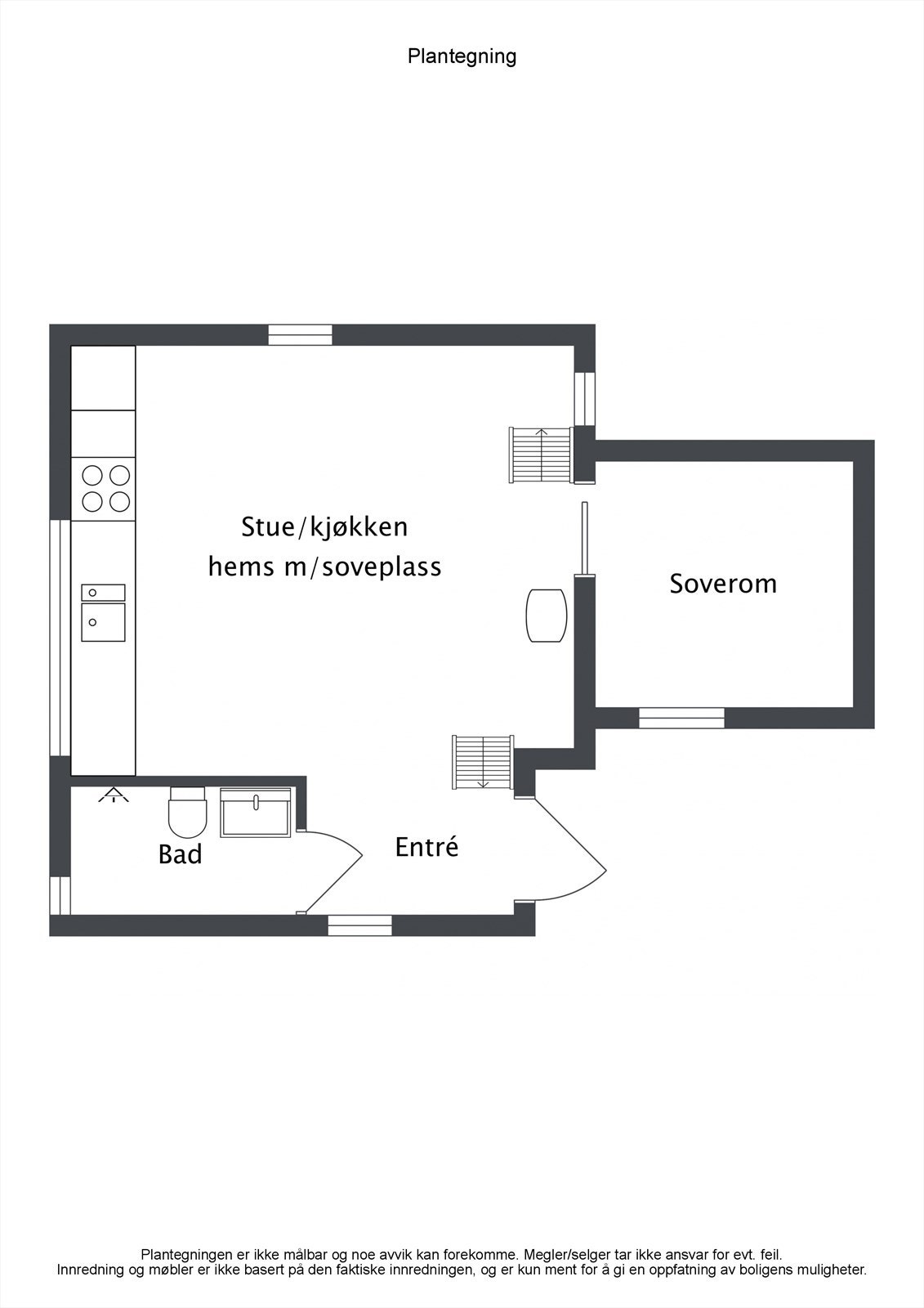 Hytta har en god planløsning og effektiv utnyttelse av arealet. Galleribilde