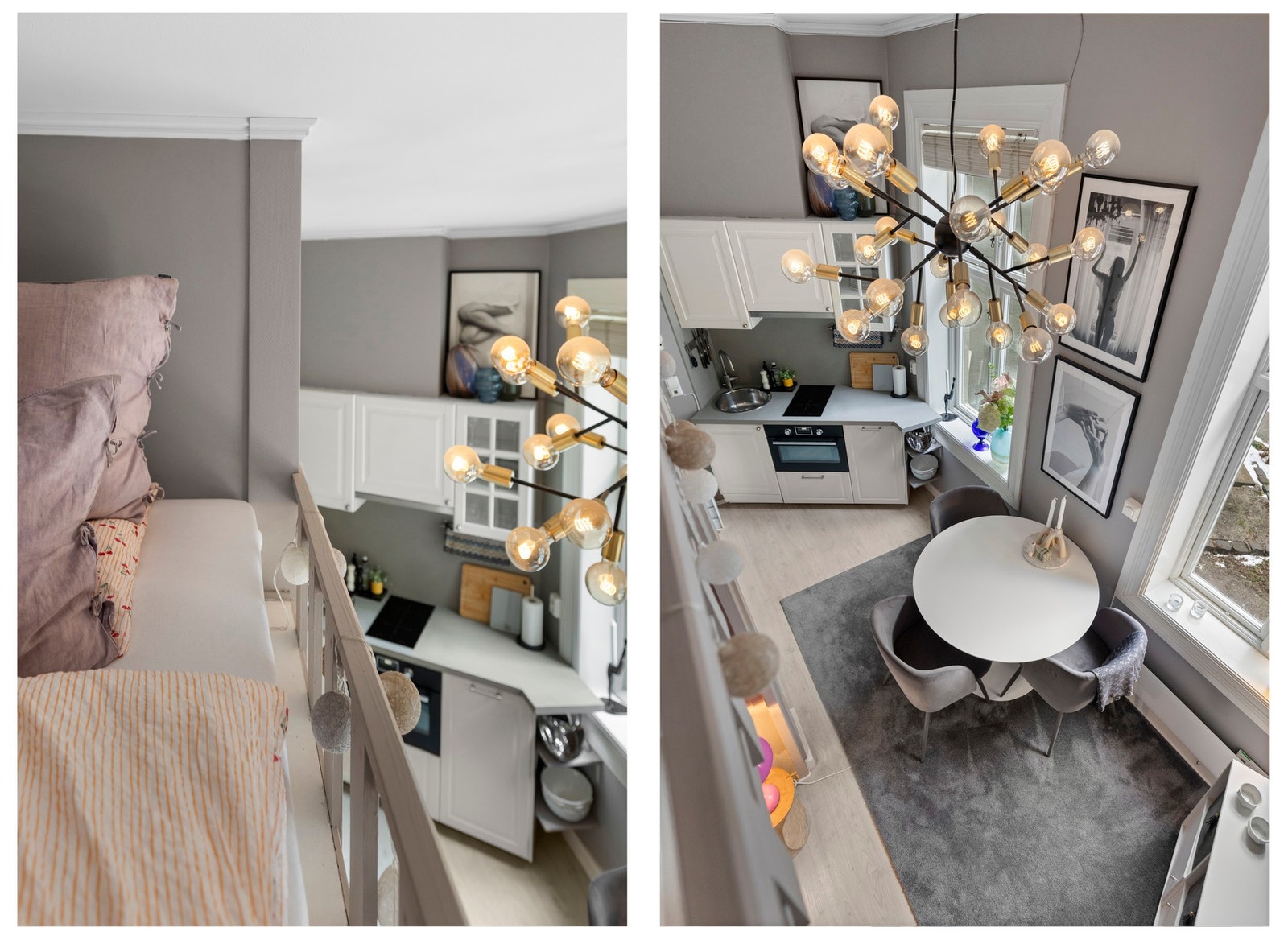 Leiligheten har lyst gulv, malte slette vegg- og takflater Galleribilde