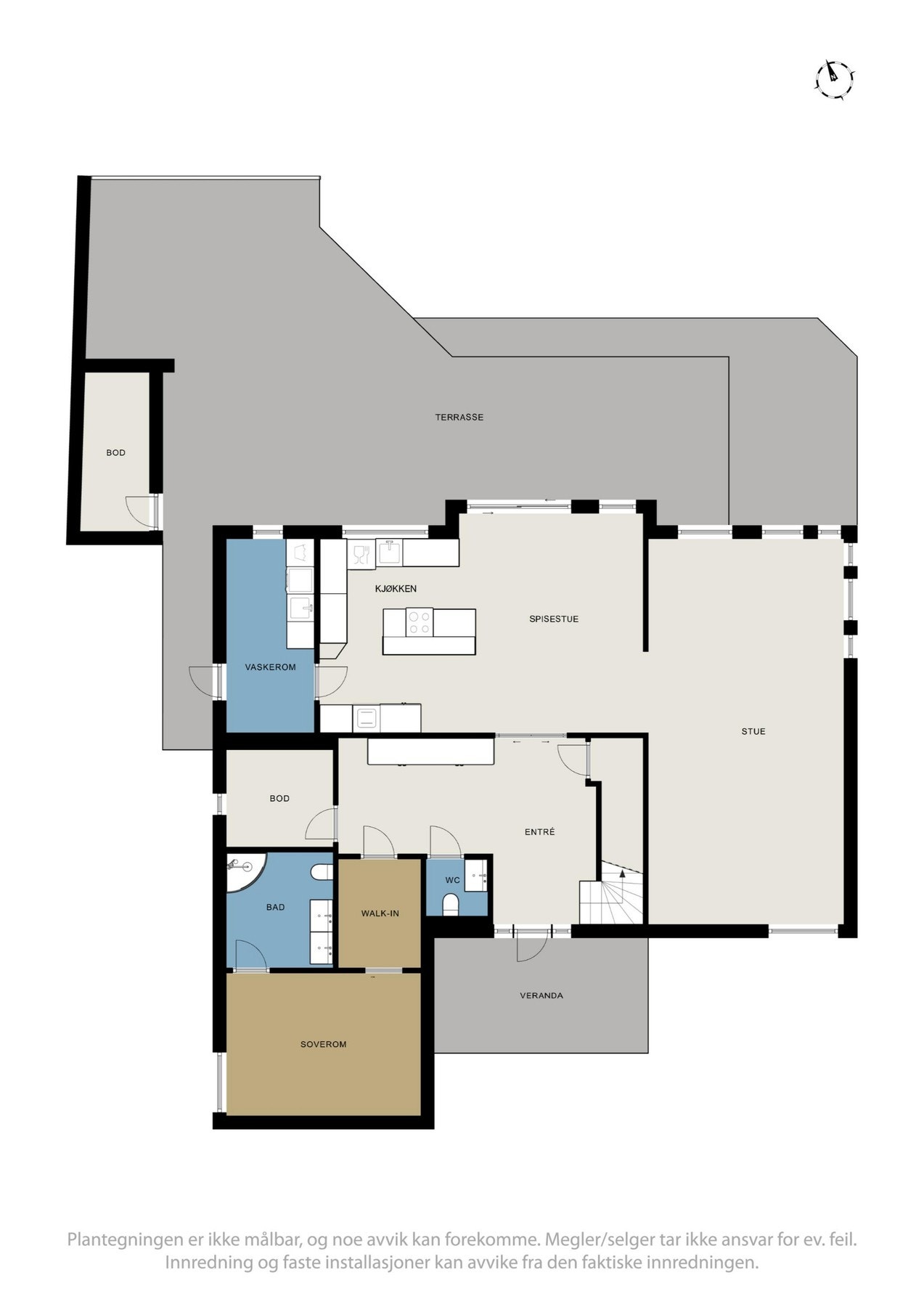 Plantegning 1. etasje Galleribilde