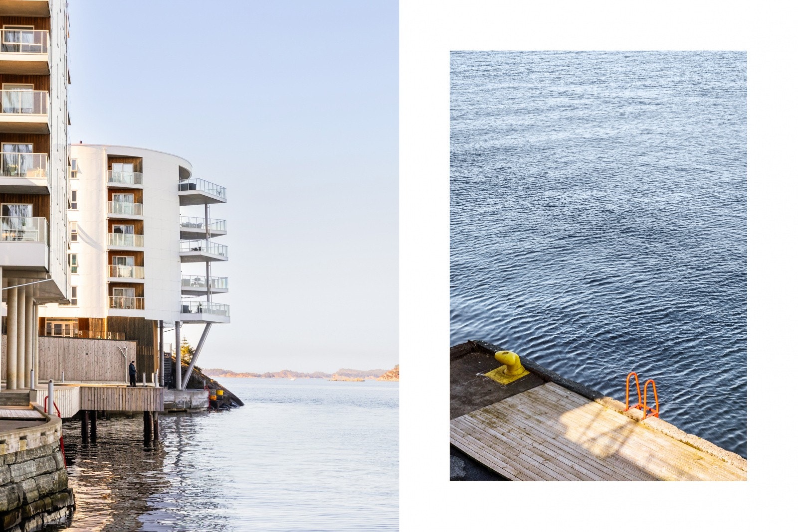 Langs hele Breivik Brygge er det kai for tur, bad og fiske. Galleribilde