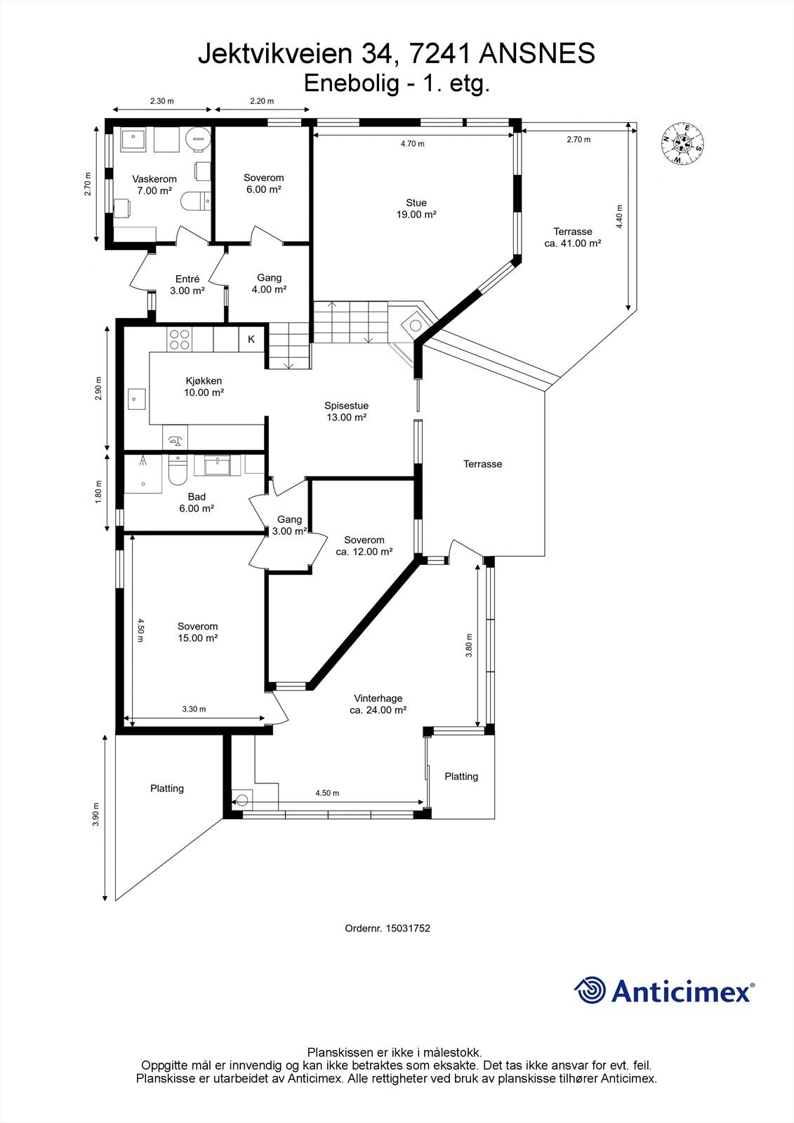 Planskisse 1. etasje Galleribilde