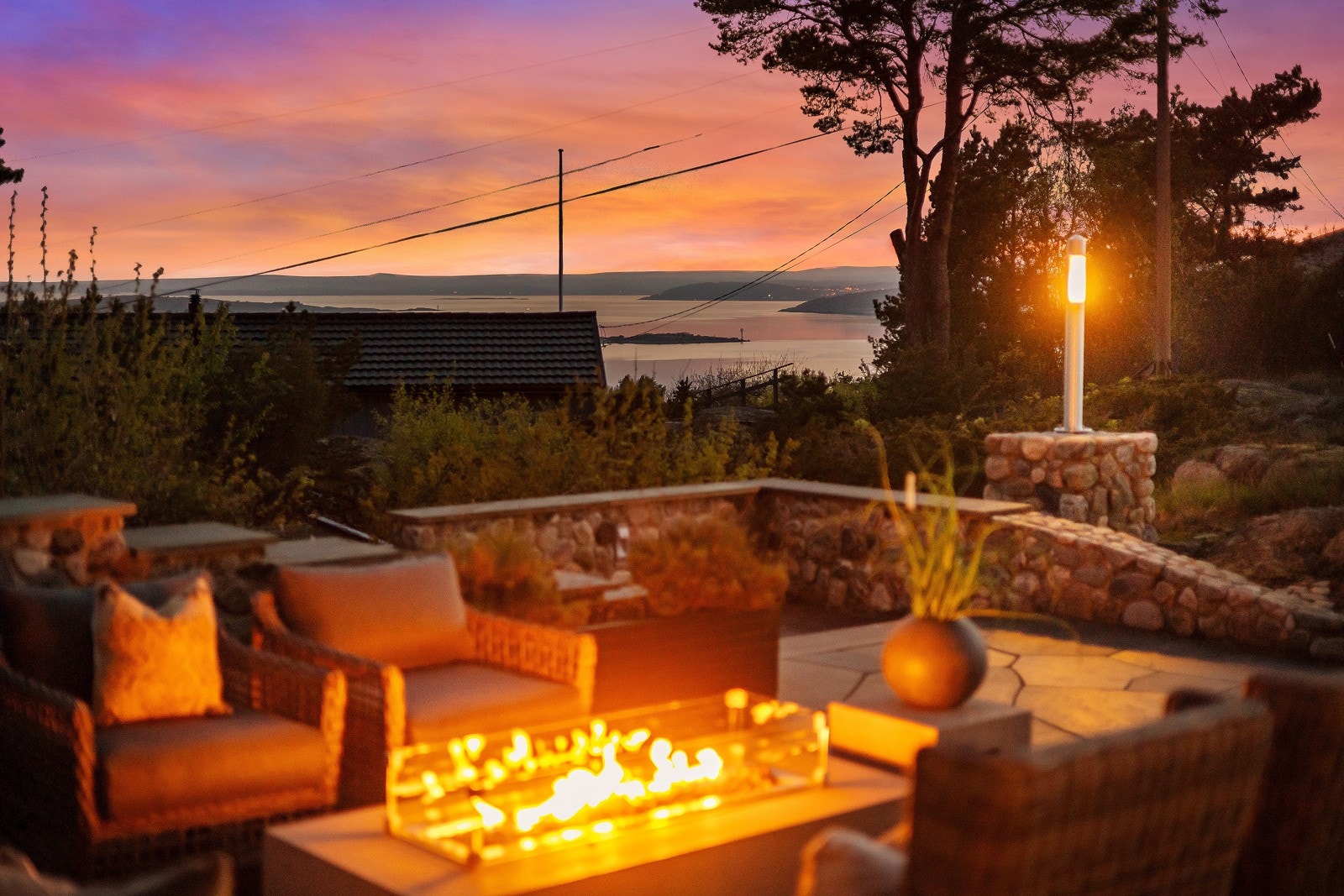 Herlig utsikt fra uteområdet. Galleribilde