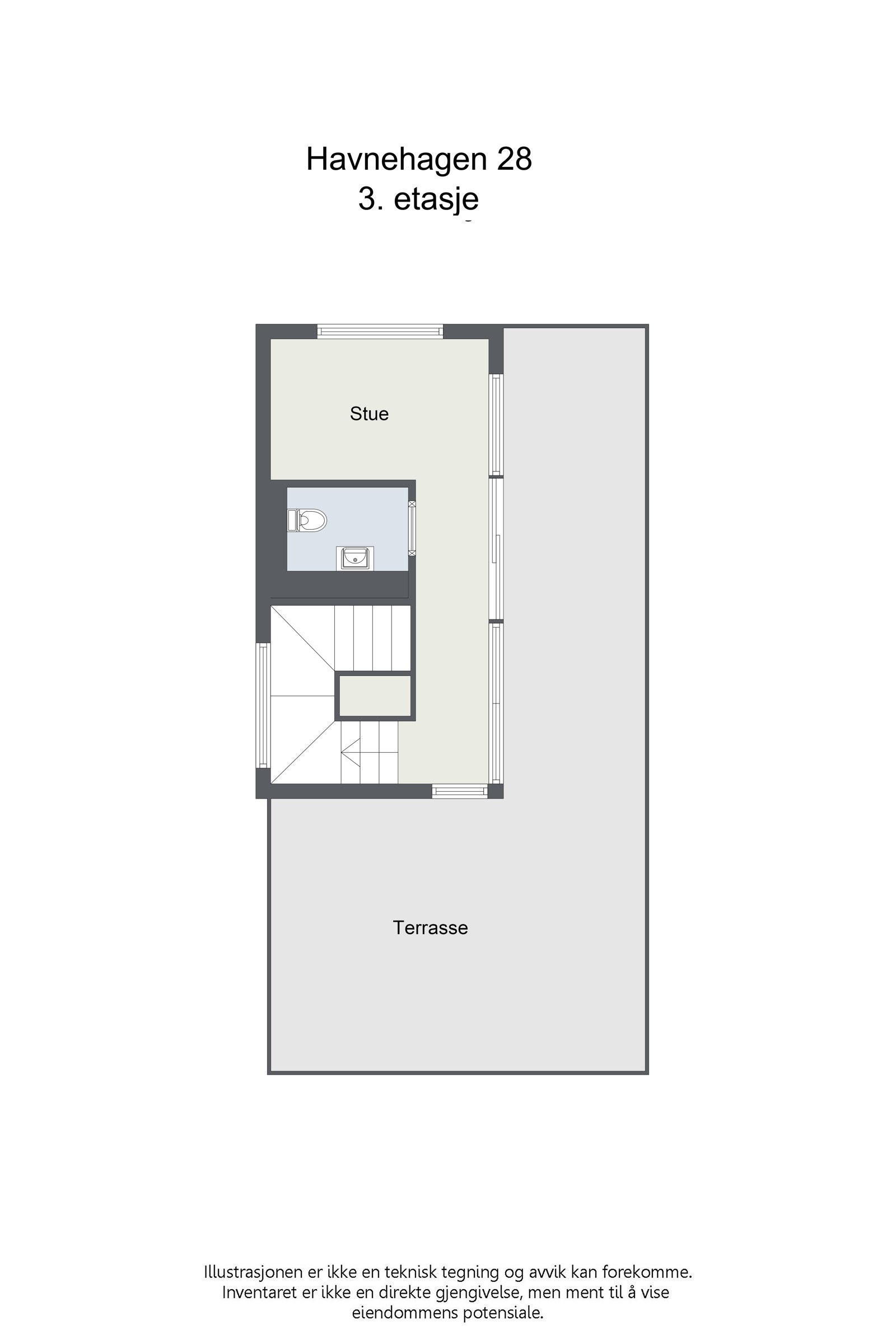 Plantegning 3. etasje. Galleribilde