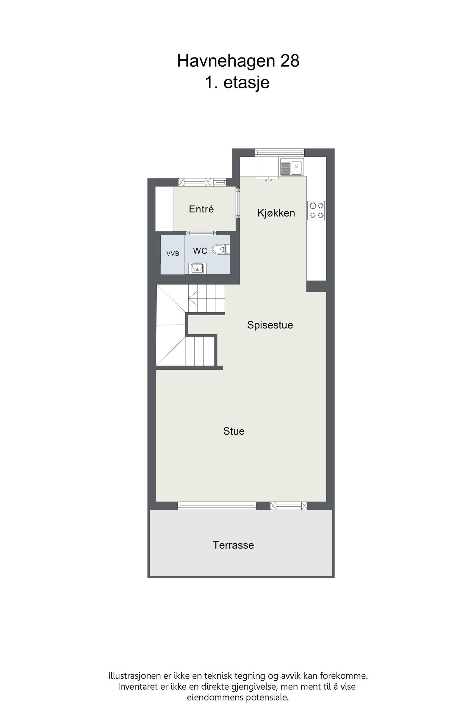 Plantegning 1. etasje. Galleribilde