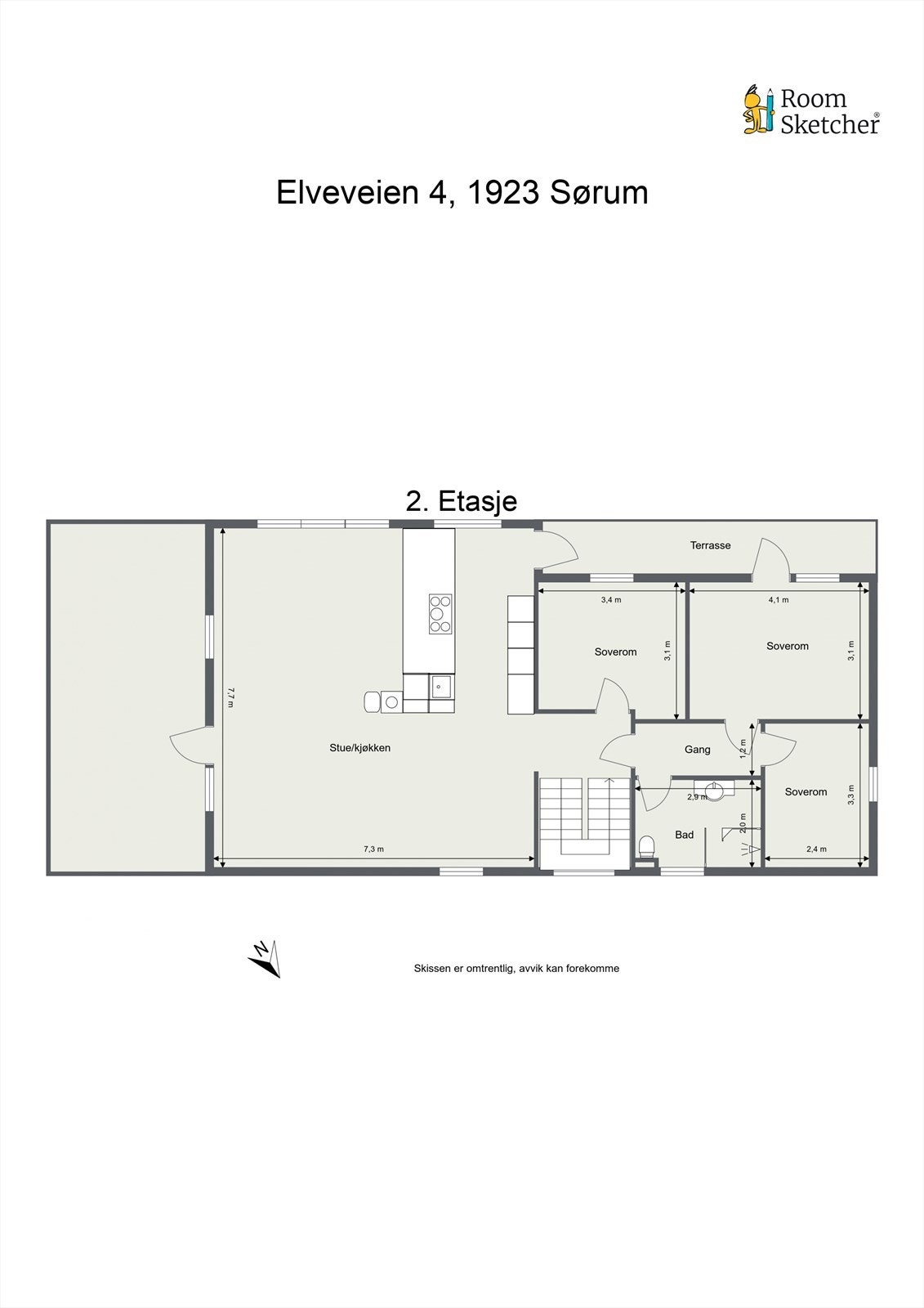 Plantegning 2. etg Galleribilde