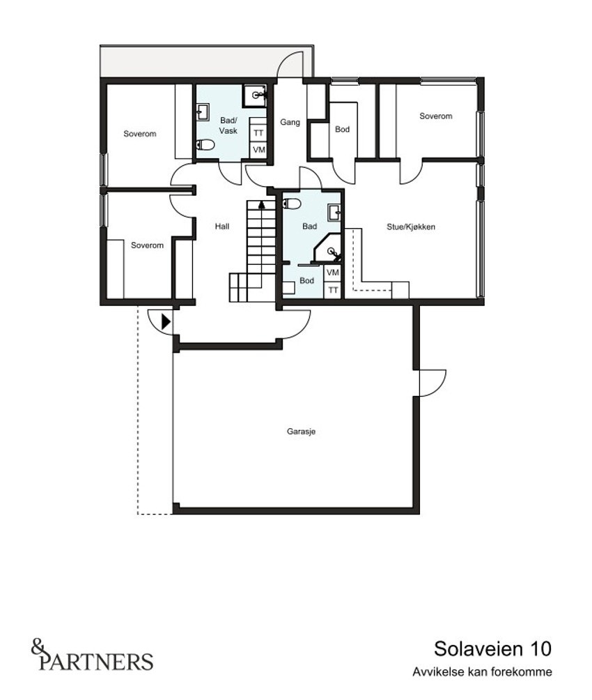 Plantegning 1. etasje Galleribilde