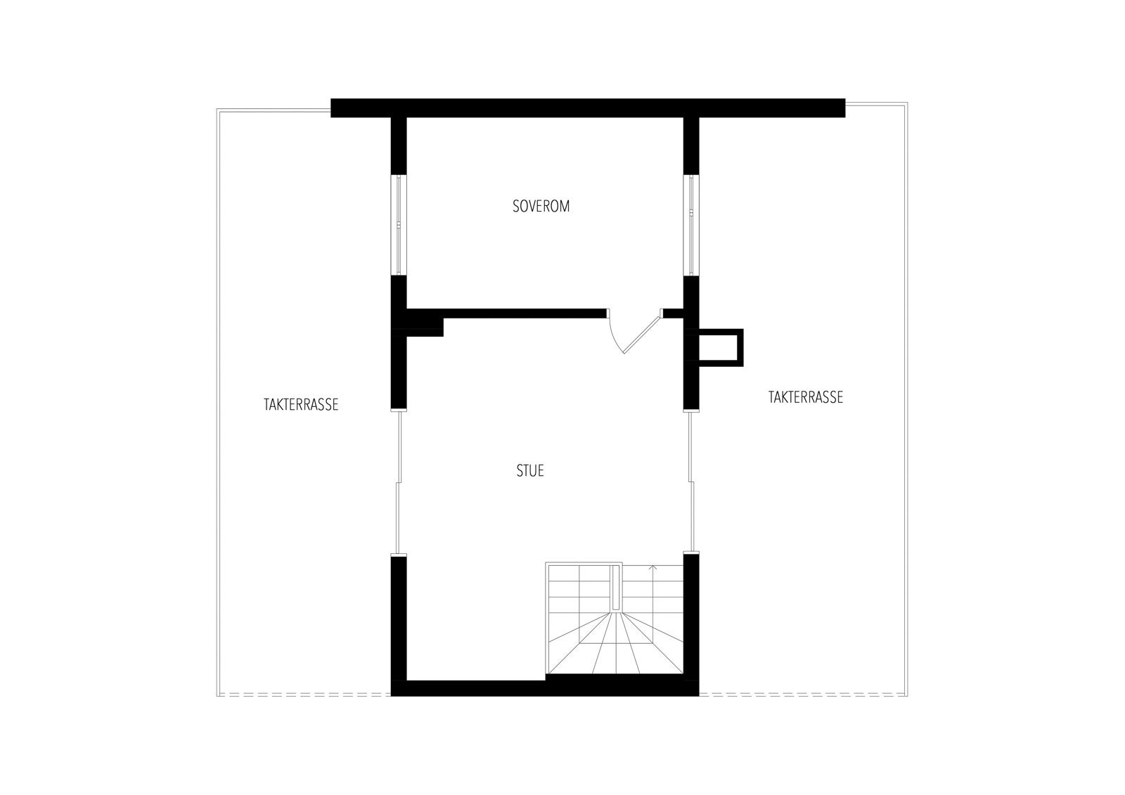 Plantegning tredje etasje. Galleribilde