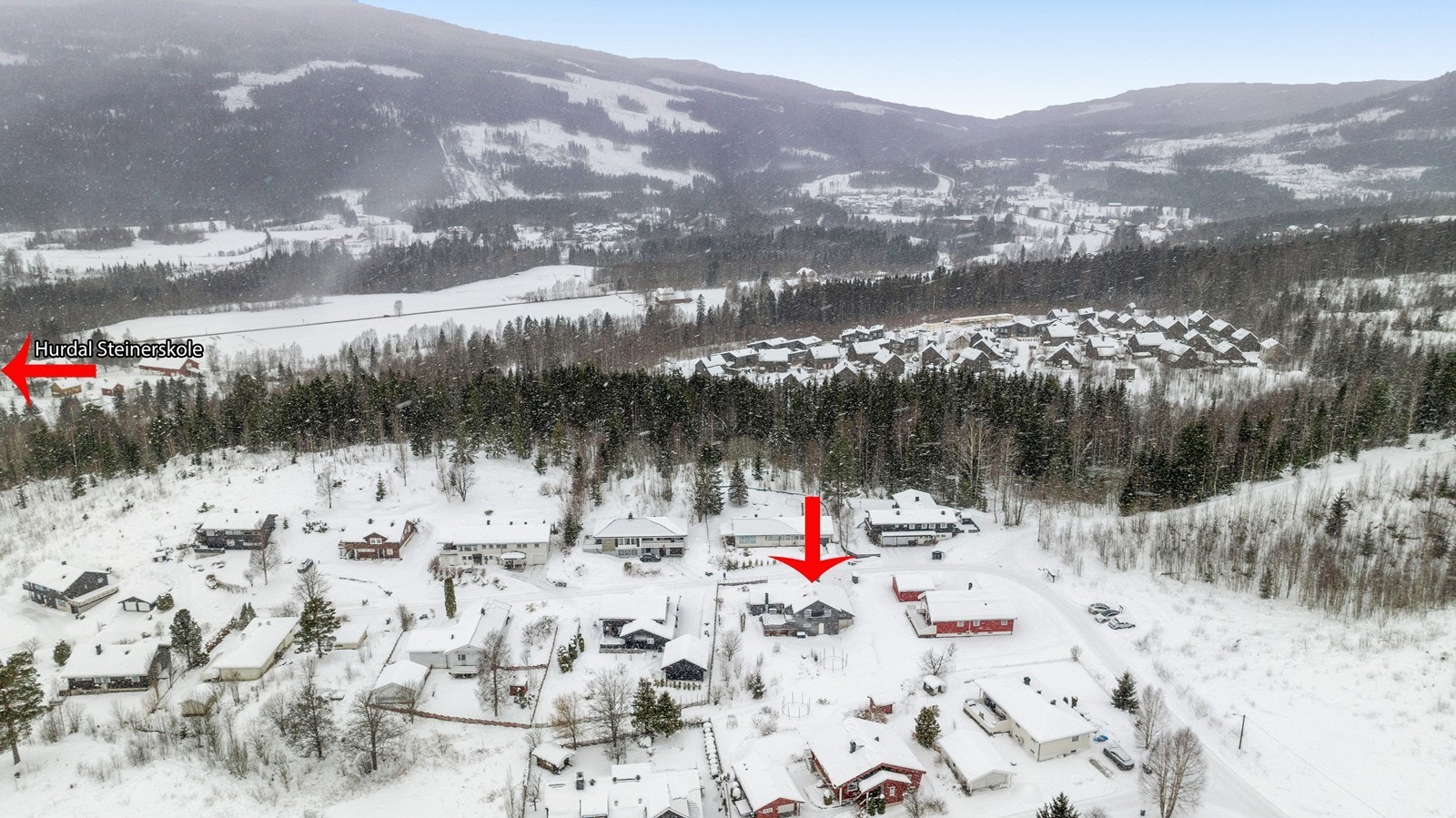 Hurdal Steinerskole ligger i kort gangavstand fra boligen. Galleribilde