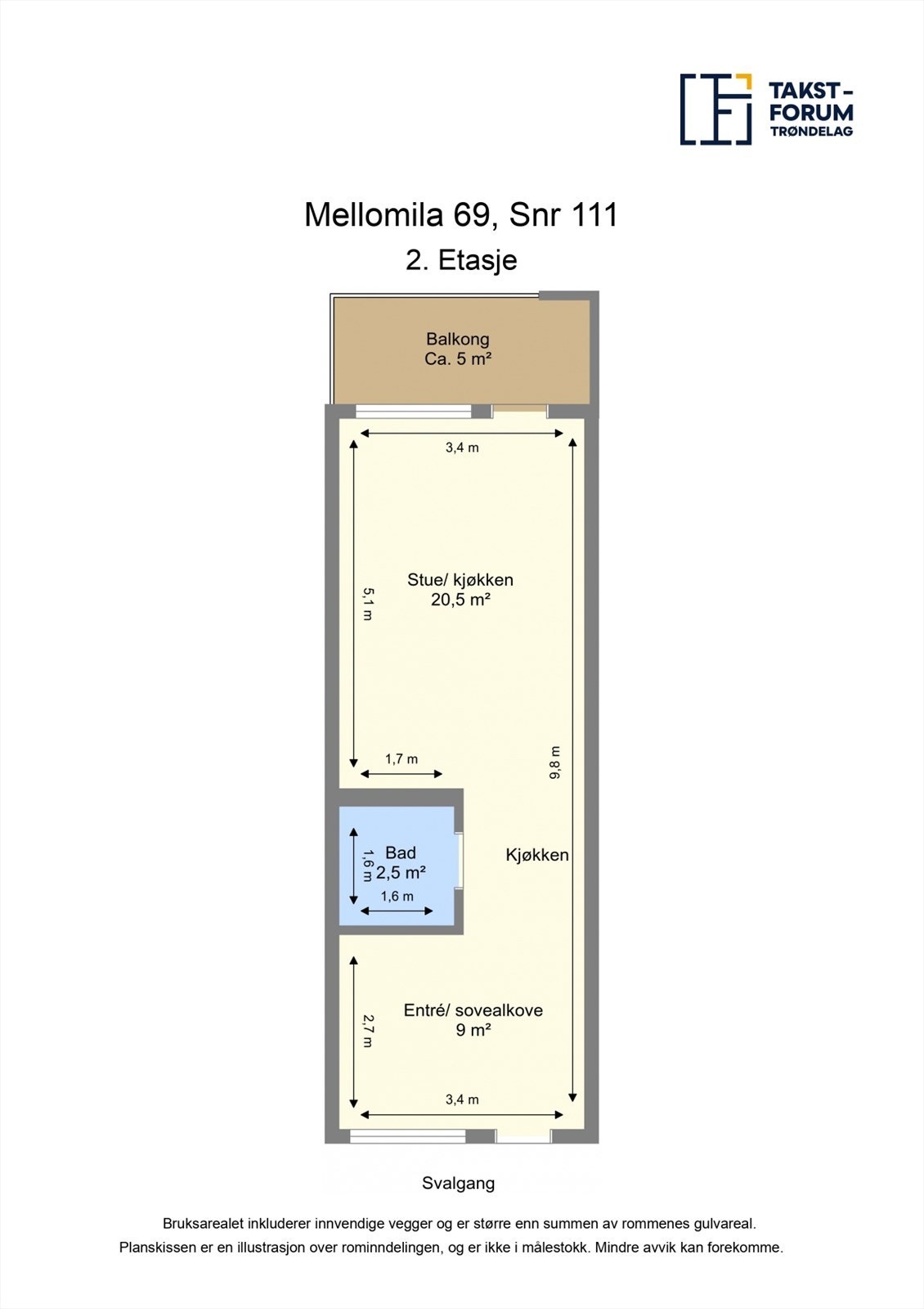 Gjør deg kjent med planskissen for en fullstendig oversikt over leilighetens planløsning. Galleribilde