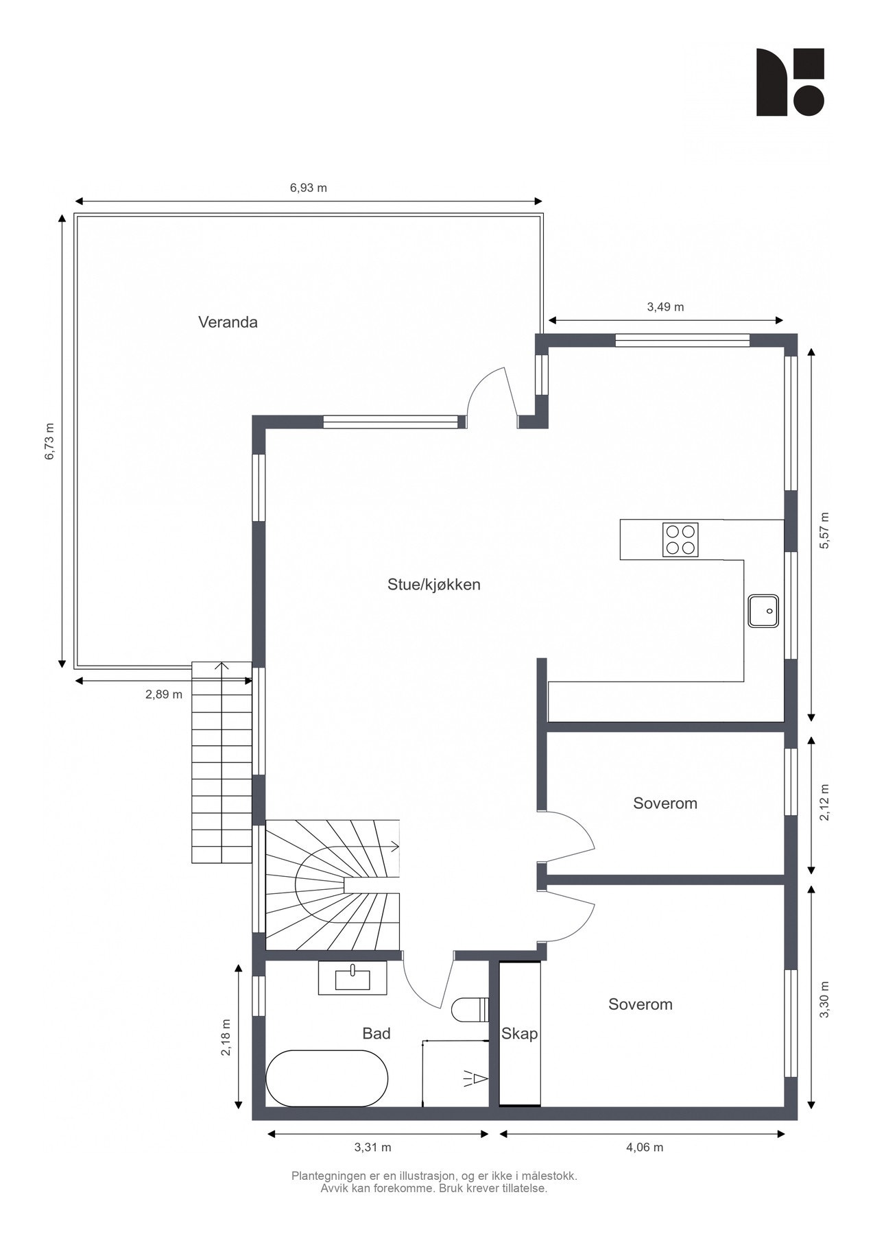 Plantegning 2. etg. Galleribilde