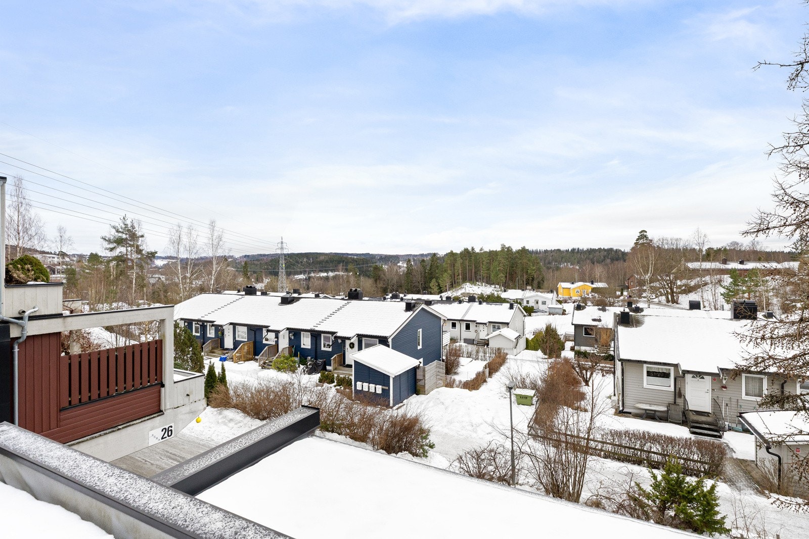 Hyggelig utsyn fra terrassen. Galleribilde