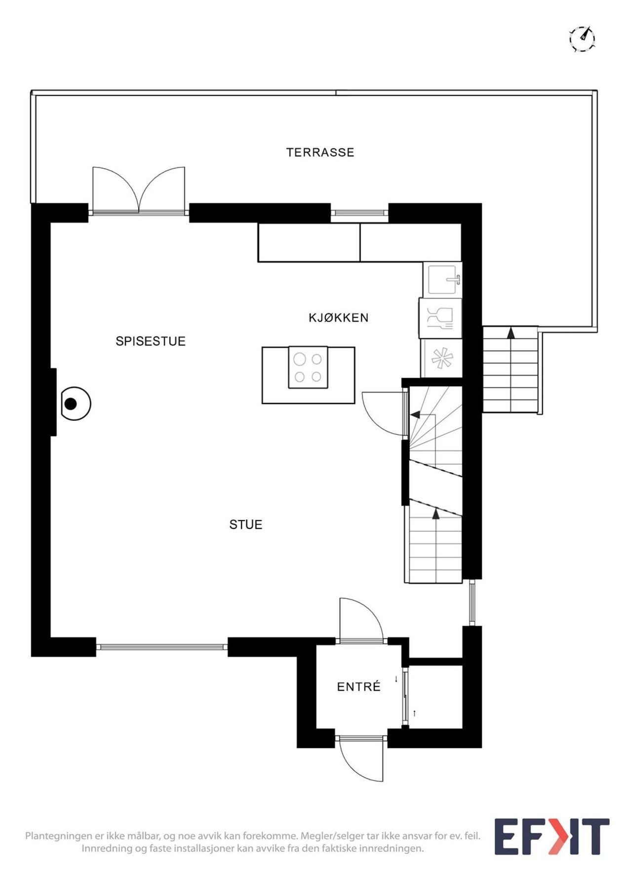 Plantegning 1. etasje Galleribilde