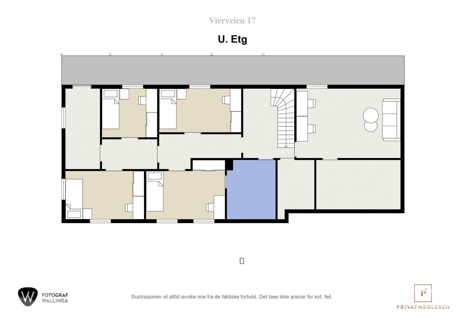 Plantegning underetasje. Galleribilde