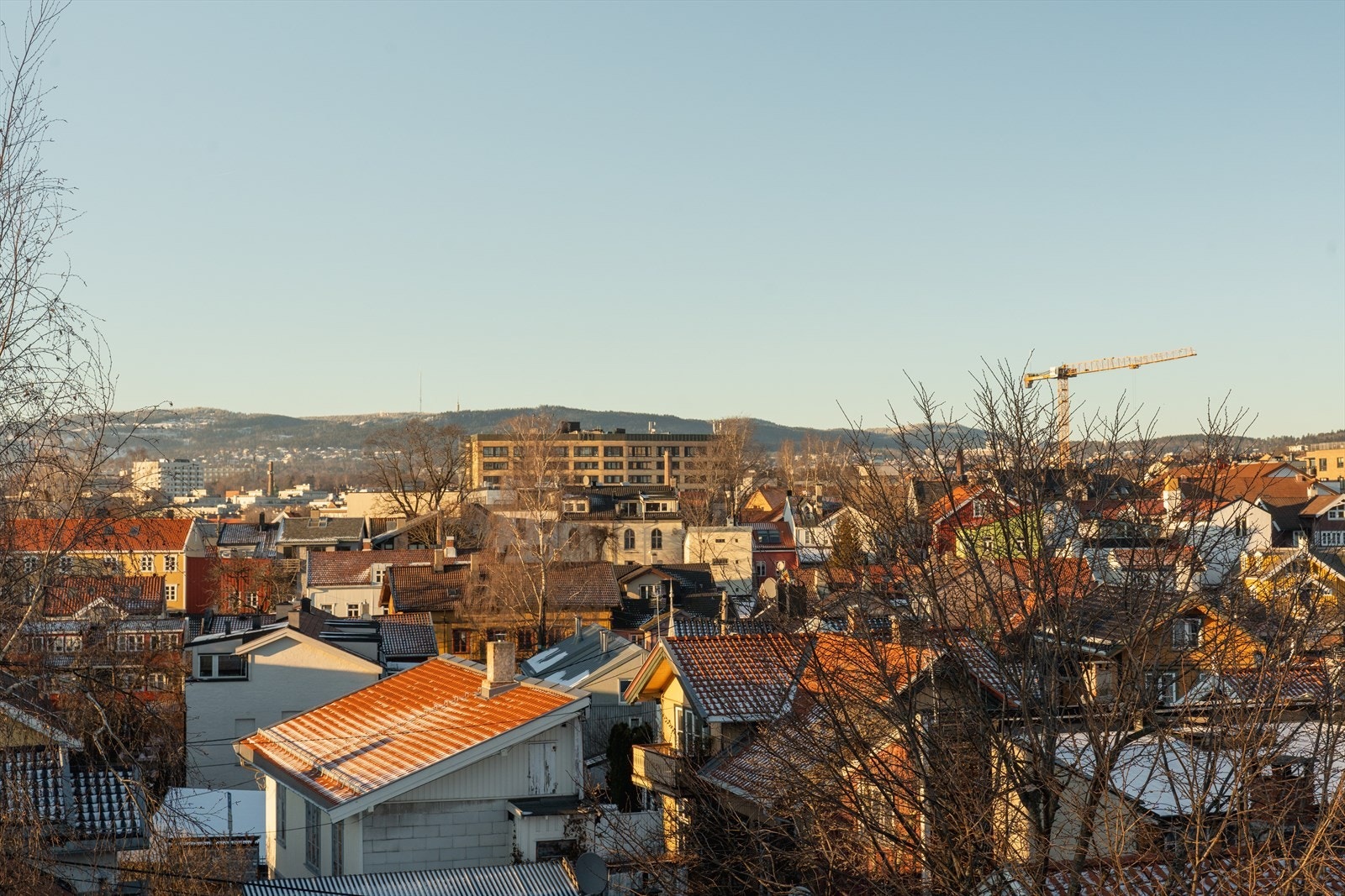 Fantastisk utsikt fra takterrasssen Galleribilde