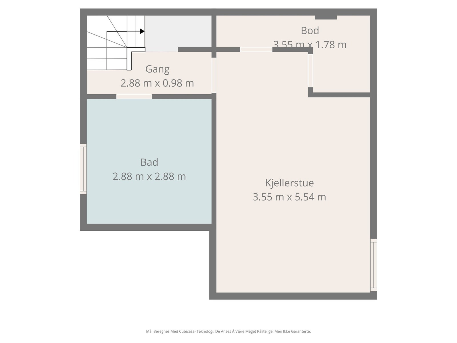 Plantegning kjeller. Galleribilde