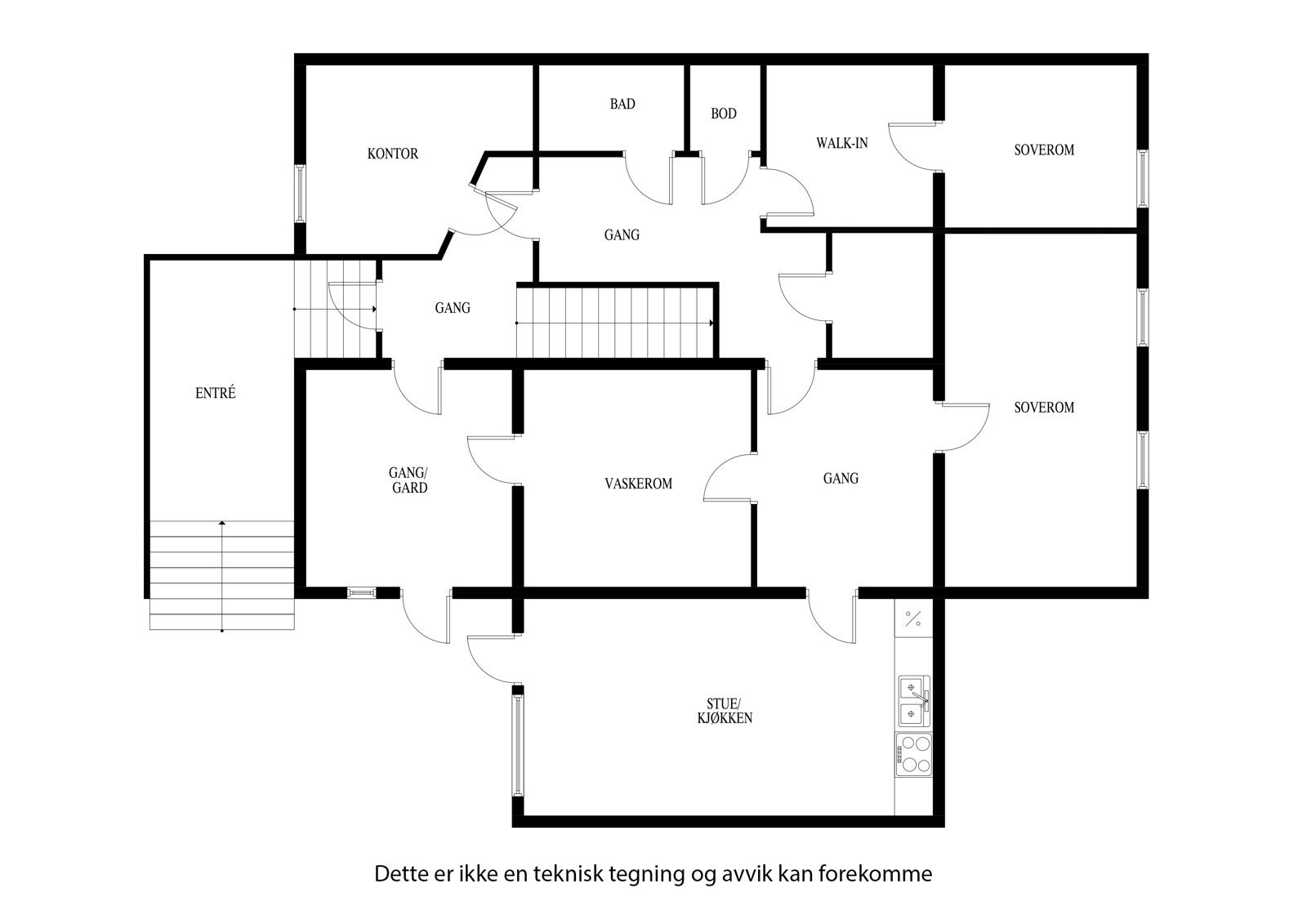 Plantegning underetasje Galleribilde