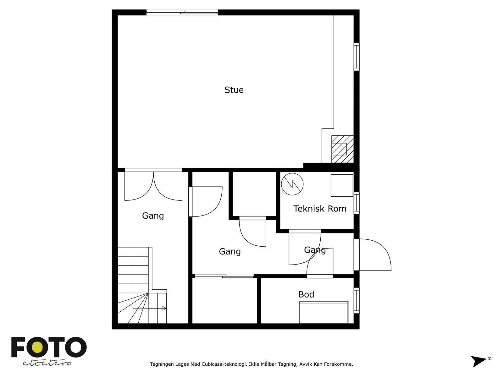 Plantegning underetasje Galleribilde