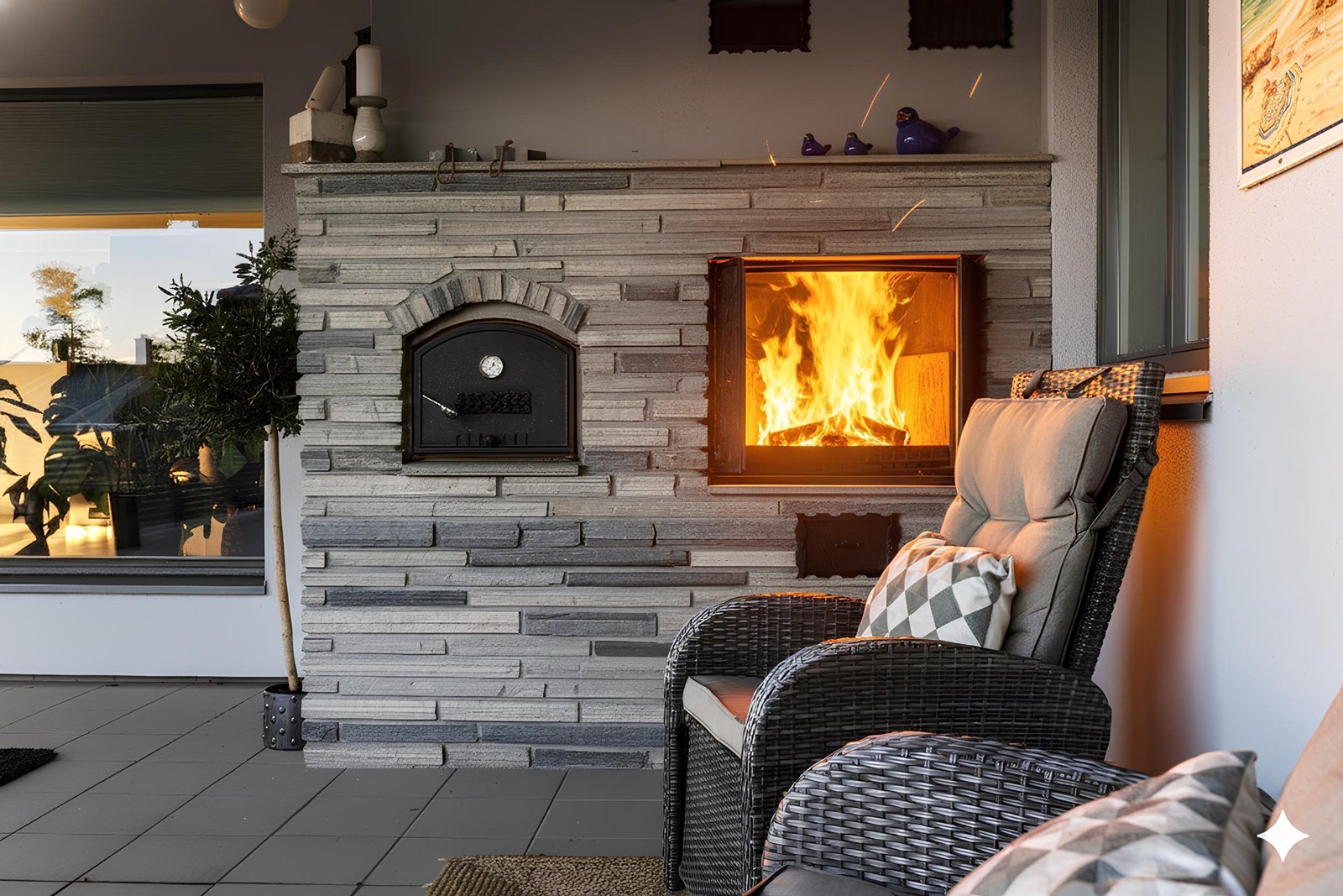 Terrasse med utepeis Galleribilde