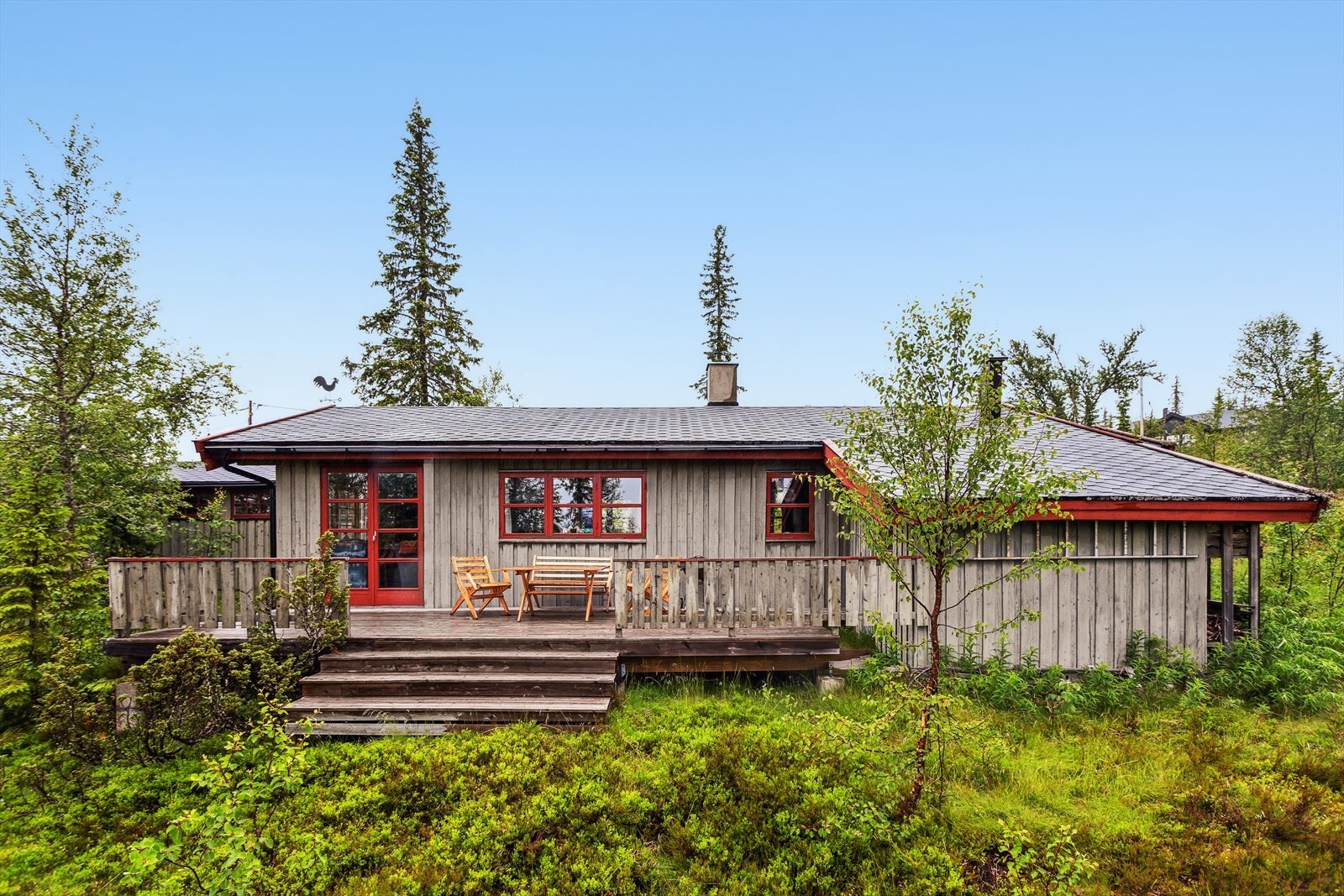 En flott familiehytte med fin beliggenhet i Ryskdalen Galleribilde