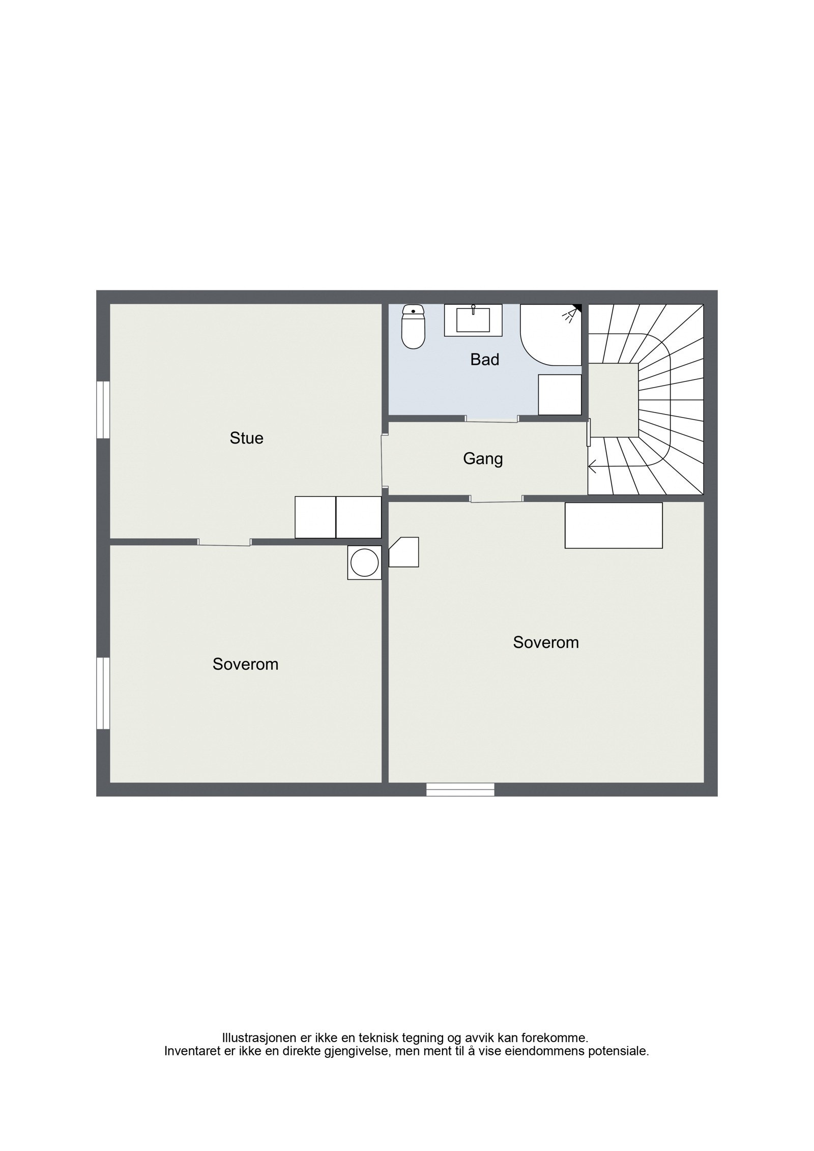 Plantegning 2. etg. Galleribilde