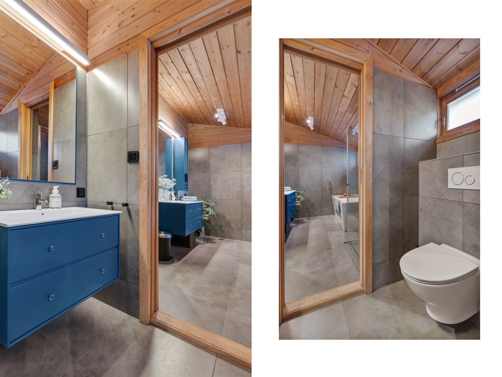 - Separat toalettrom. Det er Montana møbler med kompositt vask og Vola armatur - Galleribilde