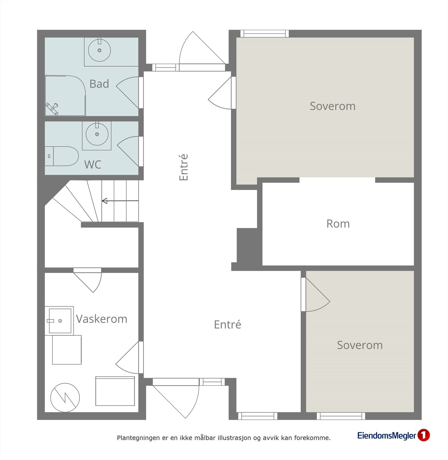 Planløsning 1.etg. Galleribilde