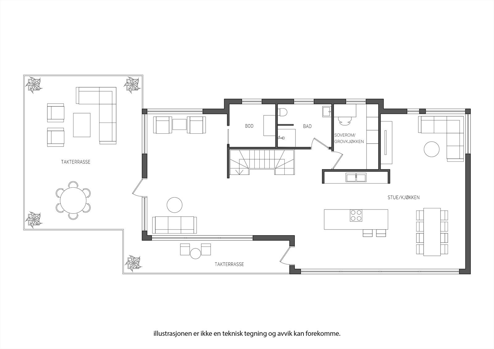 Plantegning 2. etasje Galleribilde