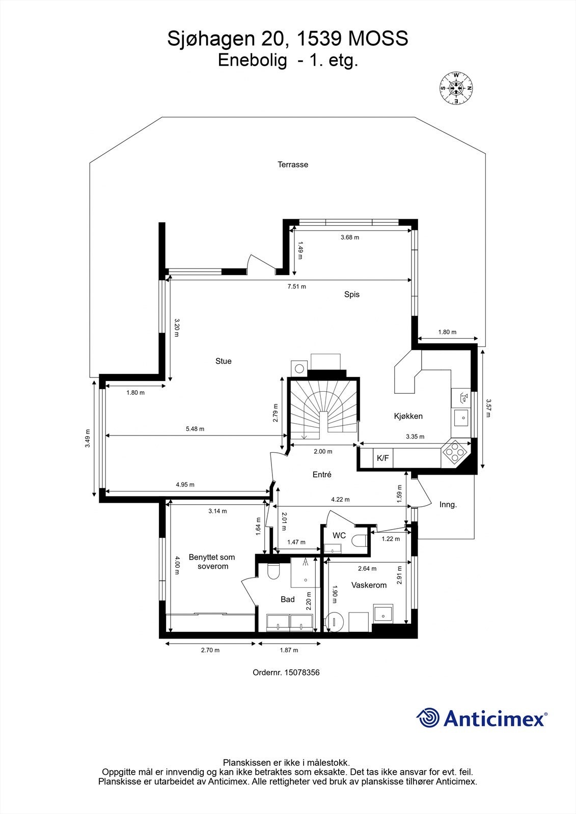 Veiledende skisse av første etasje. Galleribilde