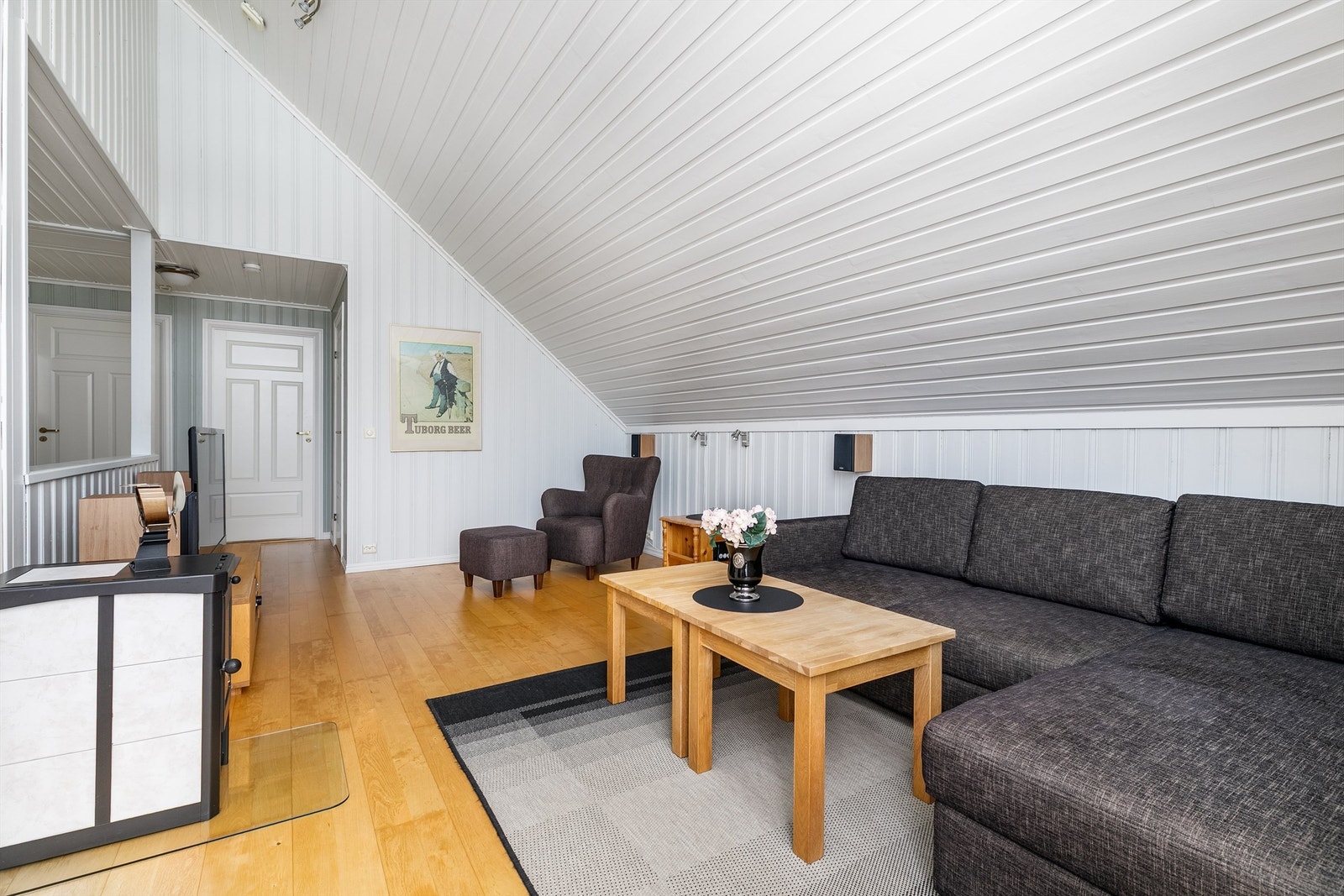 Stuen i andre passer utmerket som både TV-stue og barnas egen avdeling for felles opphold. Galleribilde