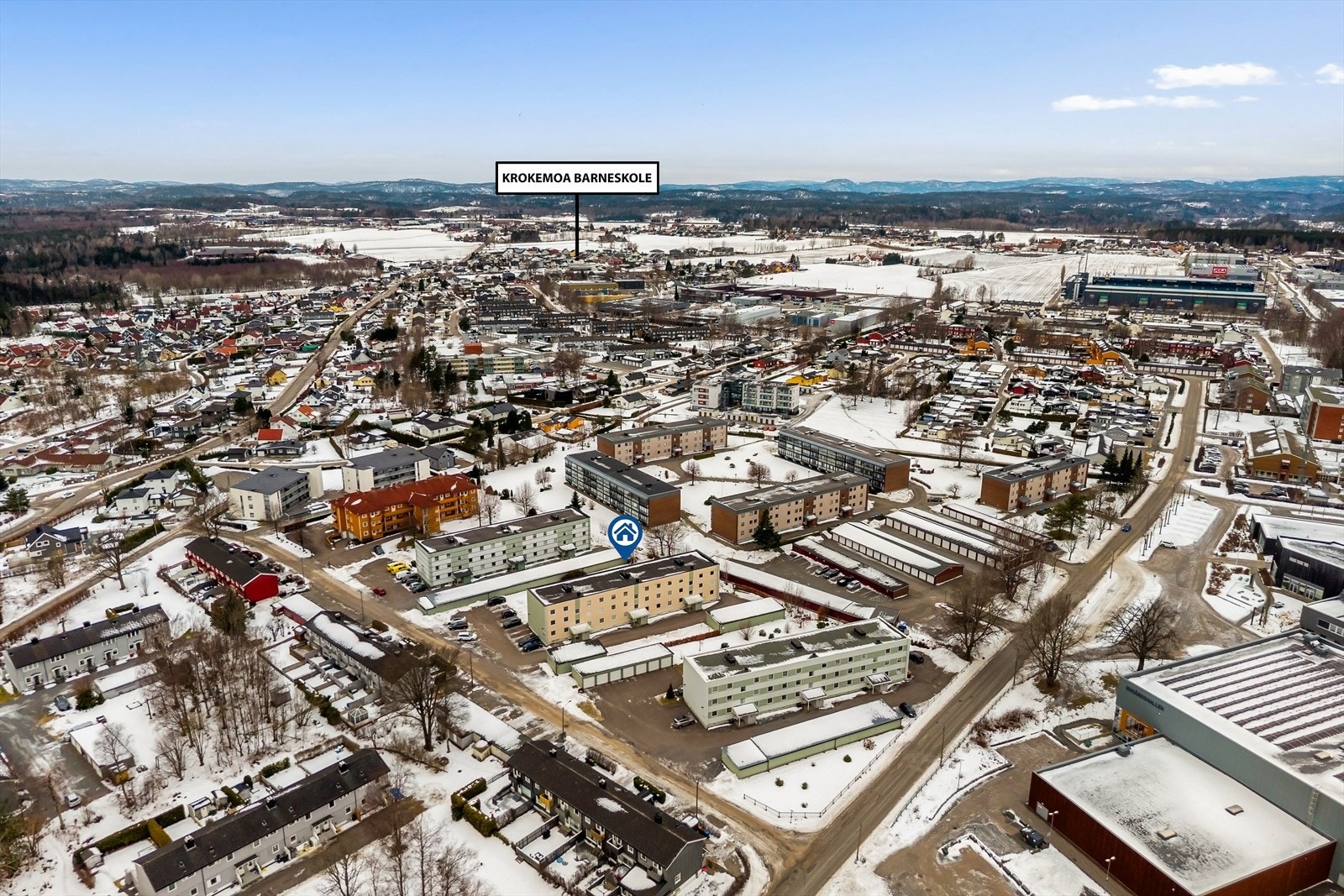 Områdebilde tatt med drone Galleribilde