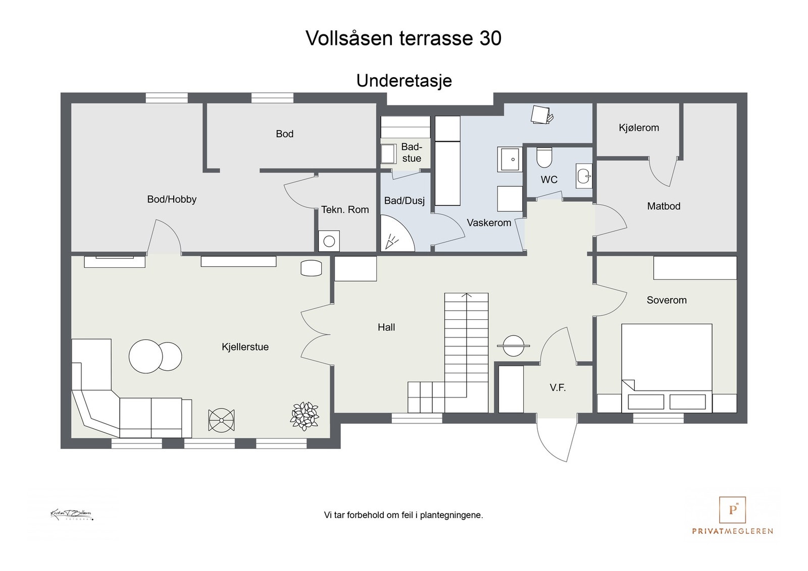 Plantegning underetasje Galleribilde