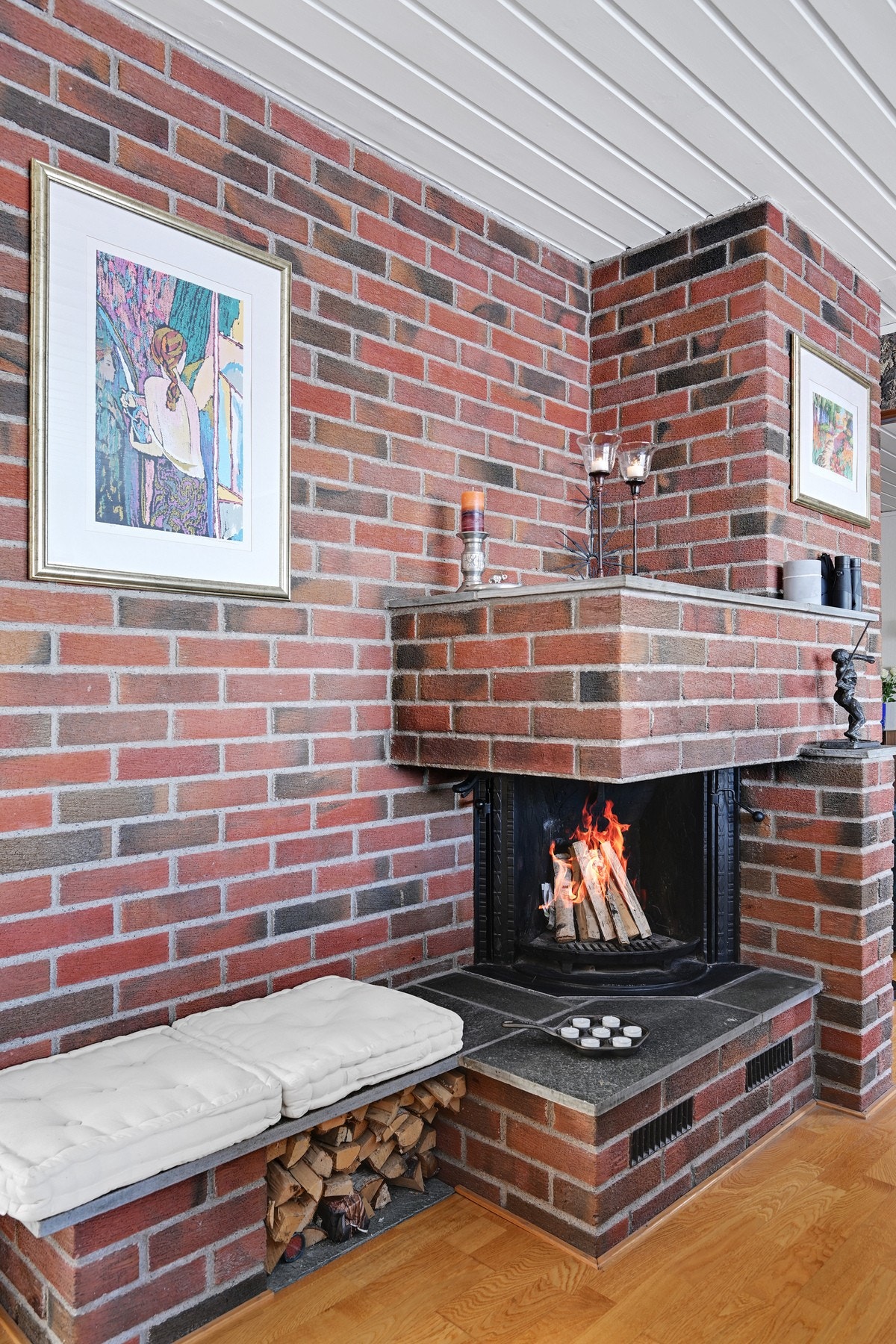 Hyggelig peis Galleribilde