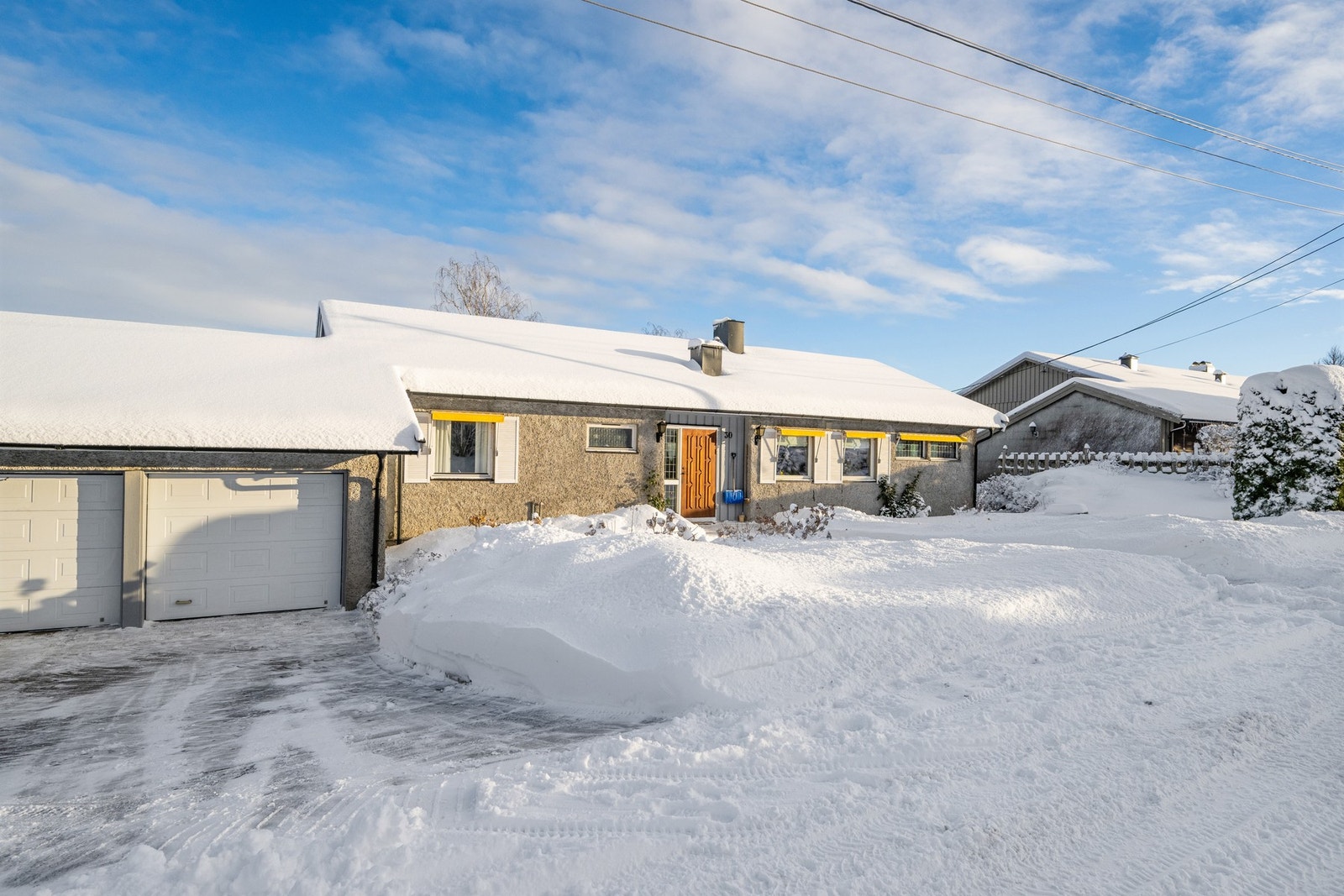 Fasade på vinterstid Galleribilde